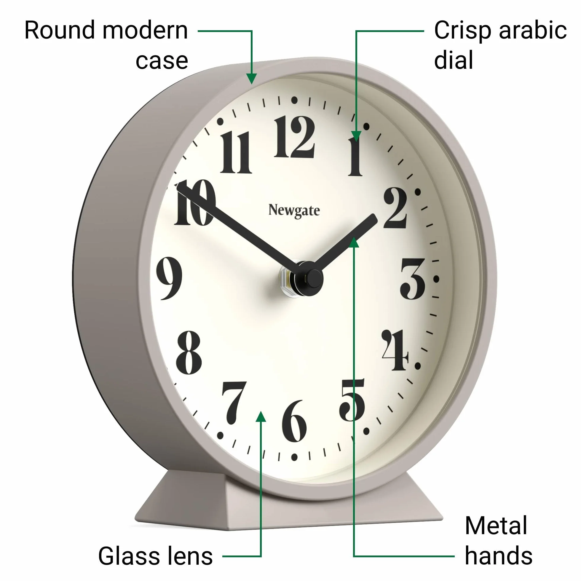 NEWGATE Theatre Horloge de cheminée Classique Moderne Pierre Contemporain Bureau Table