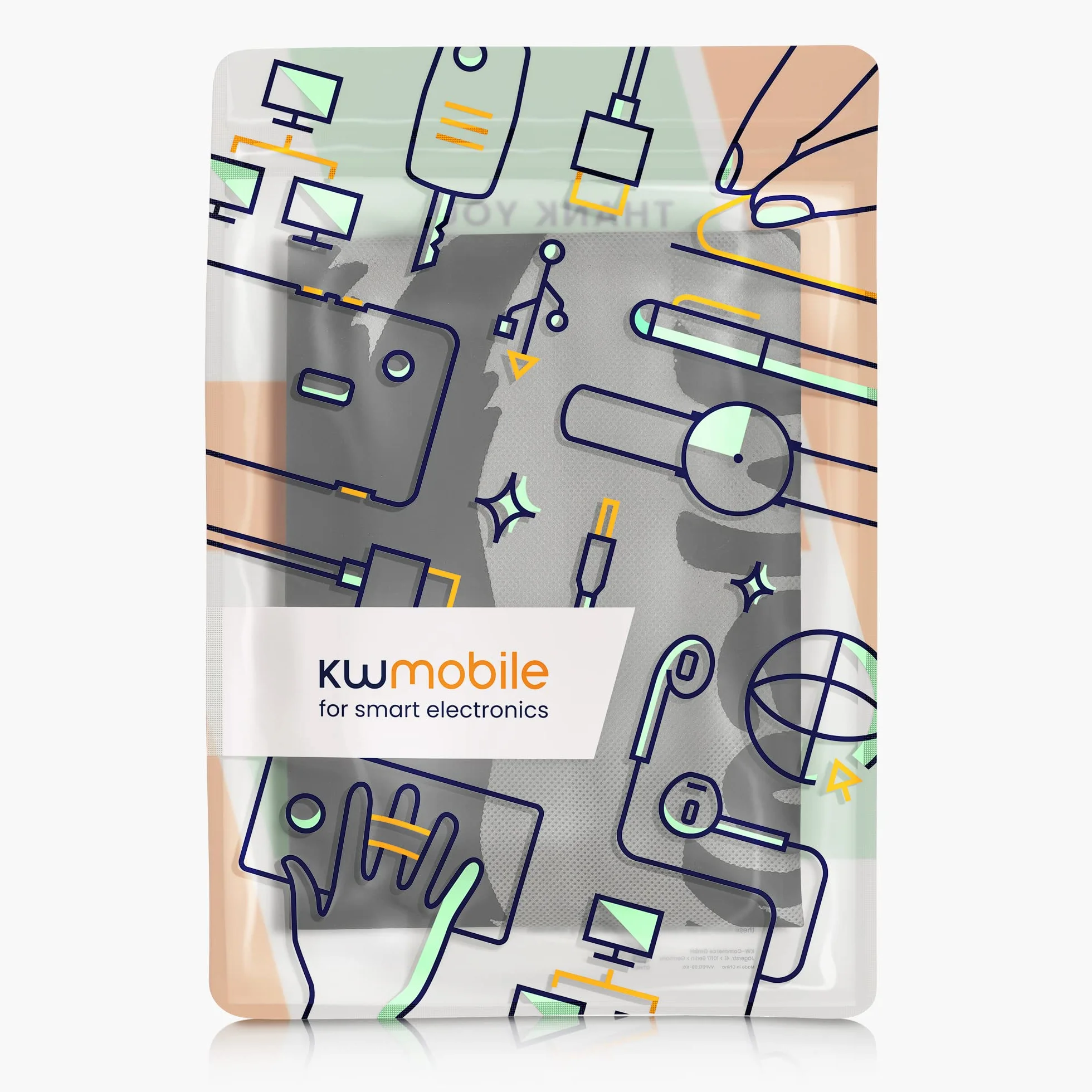 kwmobile Pokrowiec monitor kompatybilny z 86.4-89.9 cm - Meow Cat Grey/Black