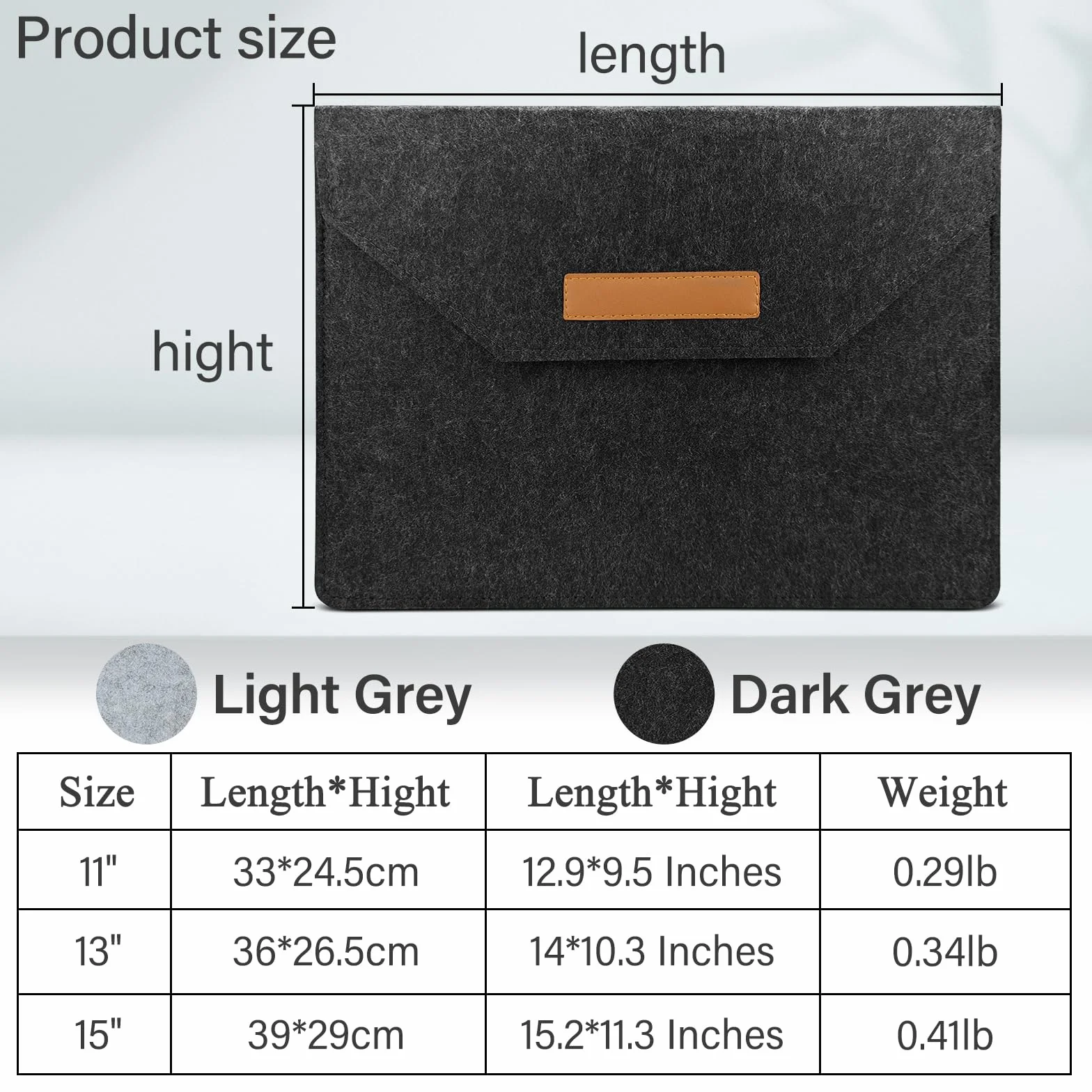 AfitLulu Filcowe etui na laptopa 13", torba z wieloma przegródkami, ochronne etui na MacBook, ultracienka torba na tablet (czarne)