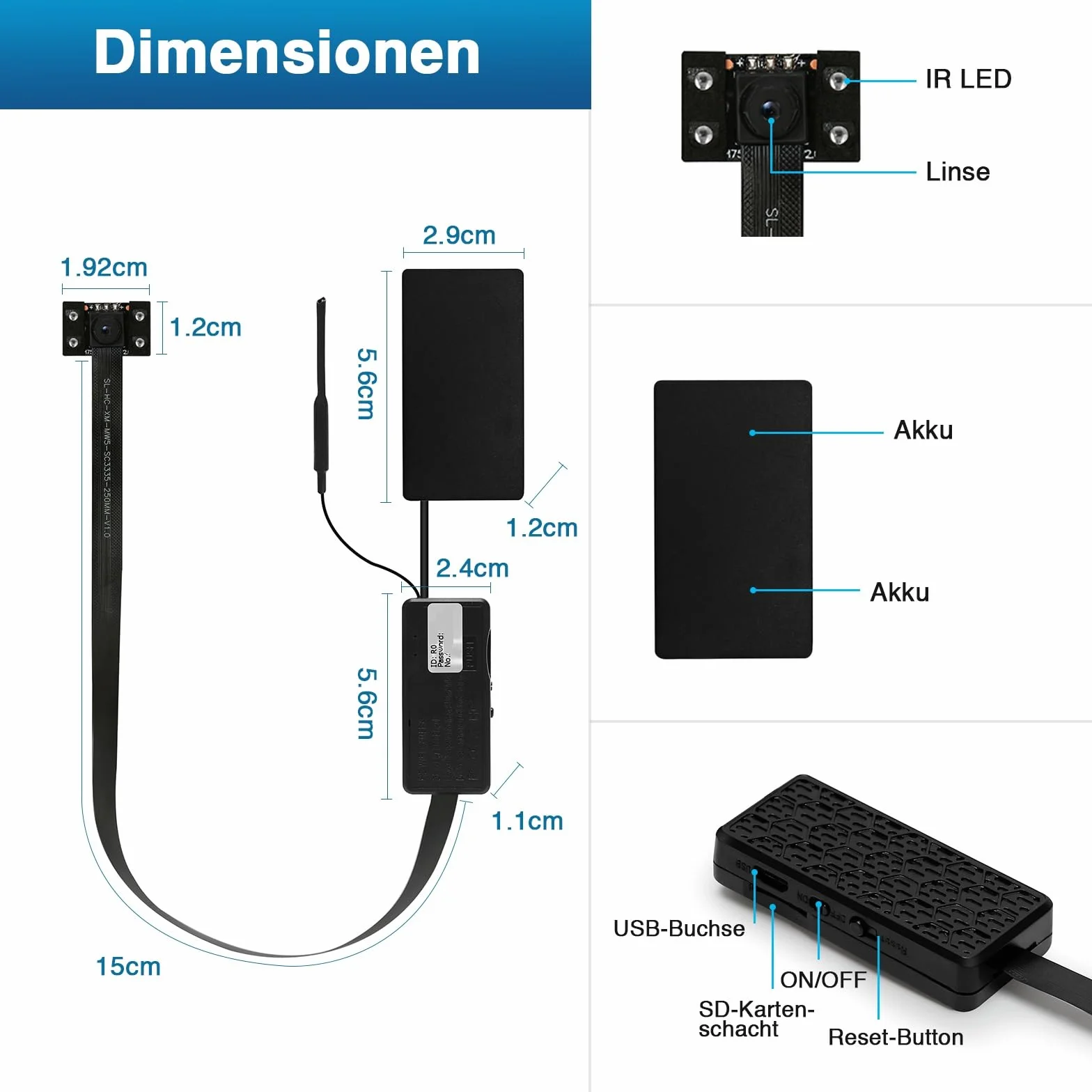 WIWACAM Mini kamera WLAN, 4K Ultra HD Mała kamera do monitorowania do wnętrz z aplikacją, kamera IP Wi-Fi na żywo na telefonie, z czujnikiem ruchu, noktowizorem, akumulatorem, strefą alarmową