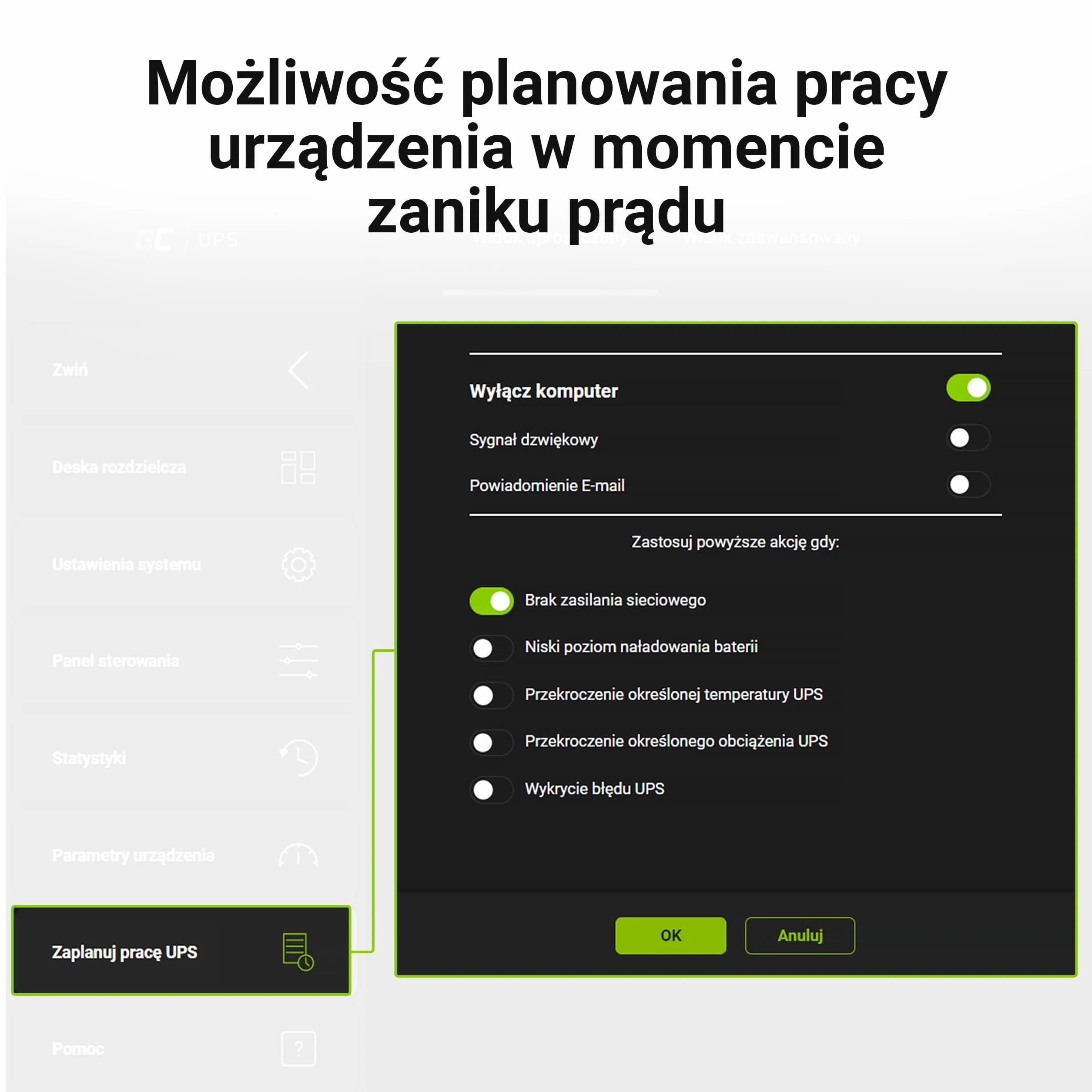 Green Cell Zasilacz Awaryjny UPS 600-999VA 360W Power Proof z wyświetlaczem LCD | Line-Interactive AVR | 230V | 2x Schuko