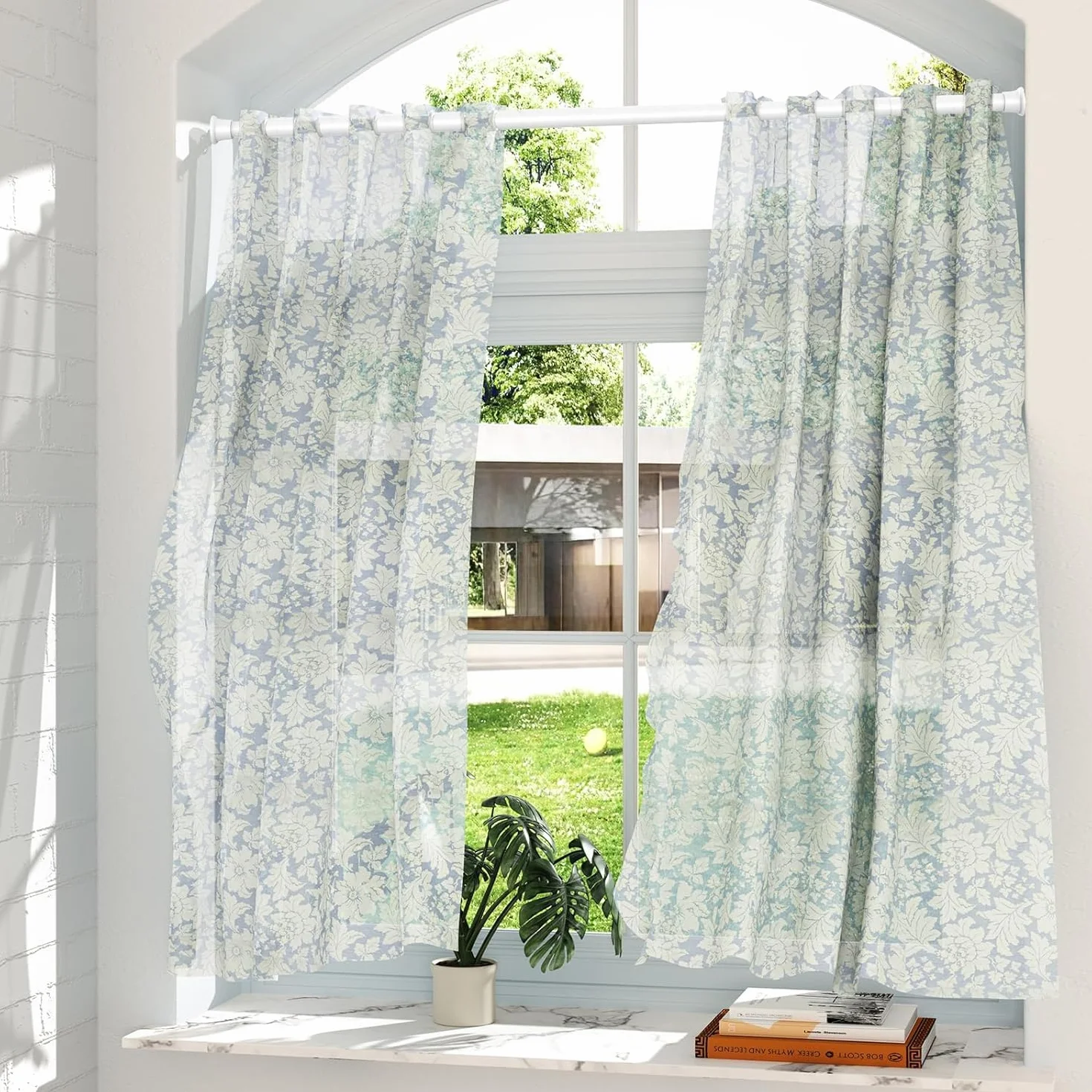 AIZESI Barre Rideau Sans Percage Extensible 60-120 cm Blanc Diamètre 18 mm