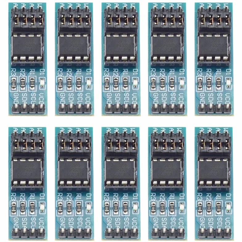Lot de 10 modules EEPROM AT24C01 AT24C02 AT24C04 AT24C08 AT24C16 AT24C32 AT24C64 AT24C128 AT24C256