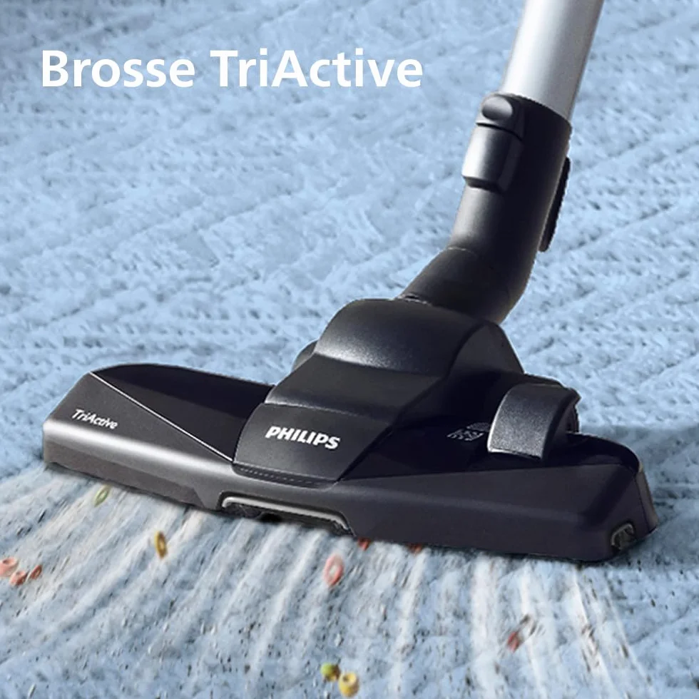 Philips PowerPro Compact Série 3000 Aspirateur sans Sac 900 W HEPA Brosse TriActive