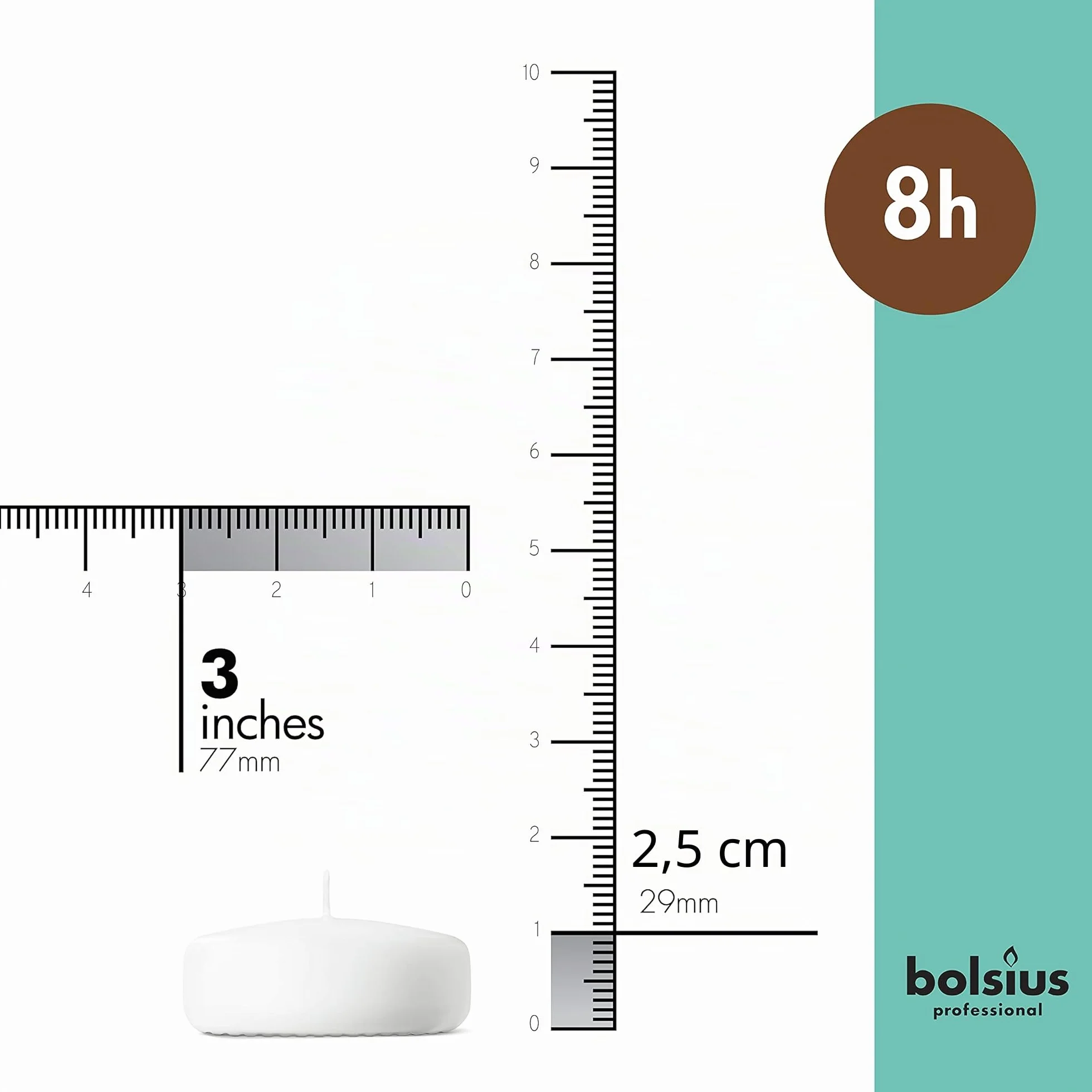 Bolsius Maxi bougies flottantes Blanc