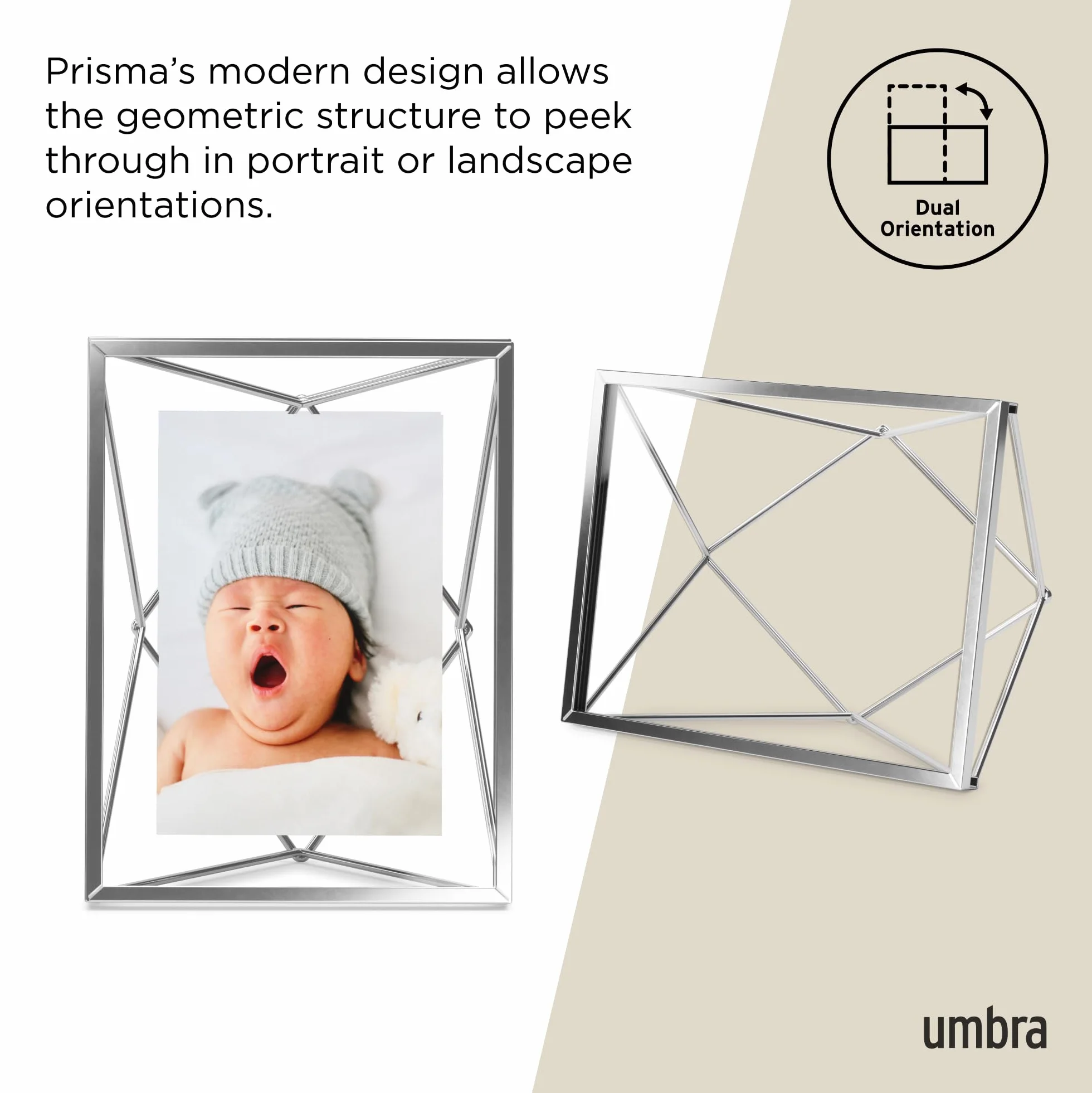 Umbra Prisma Cadre photo filaire métal 10x15cm chrome
