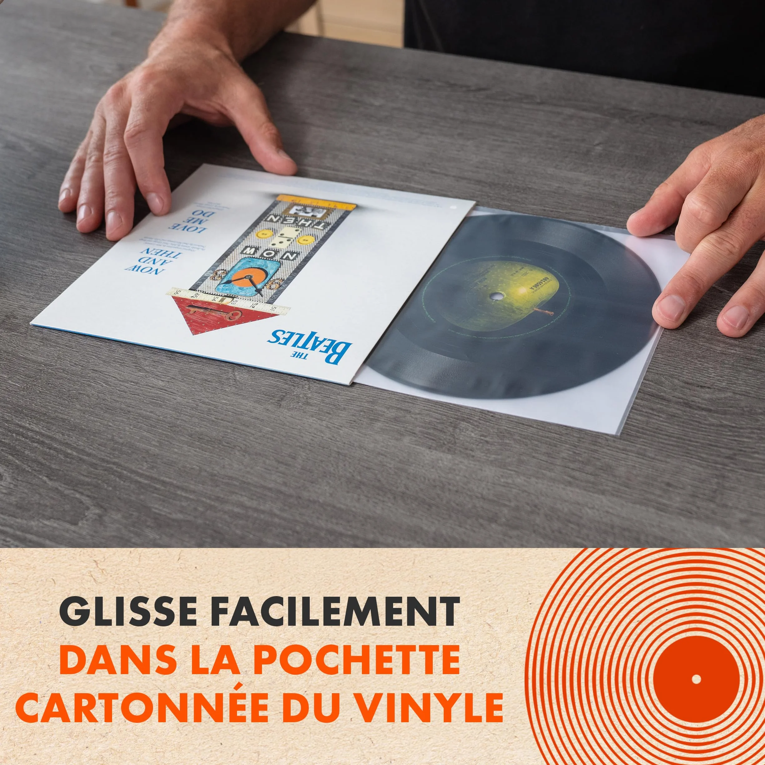 Spincare 50x Pochettes Vinyle 45 Tours 7" Antistatiques HDPE Archivage