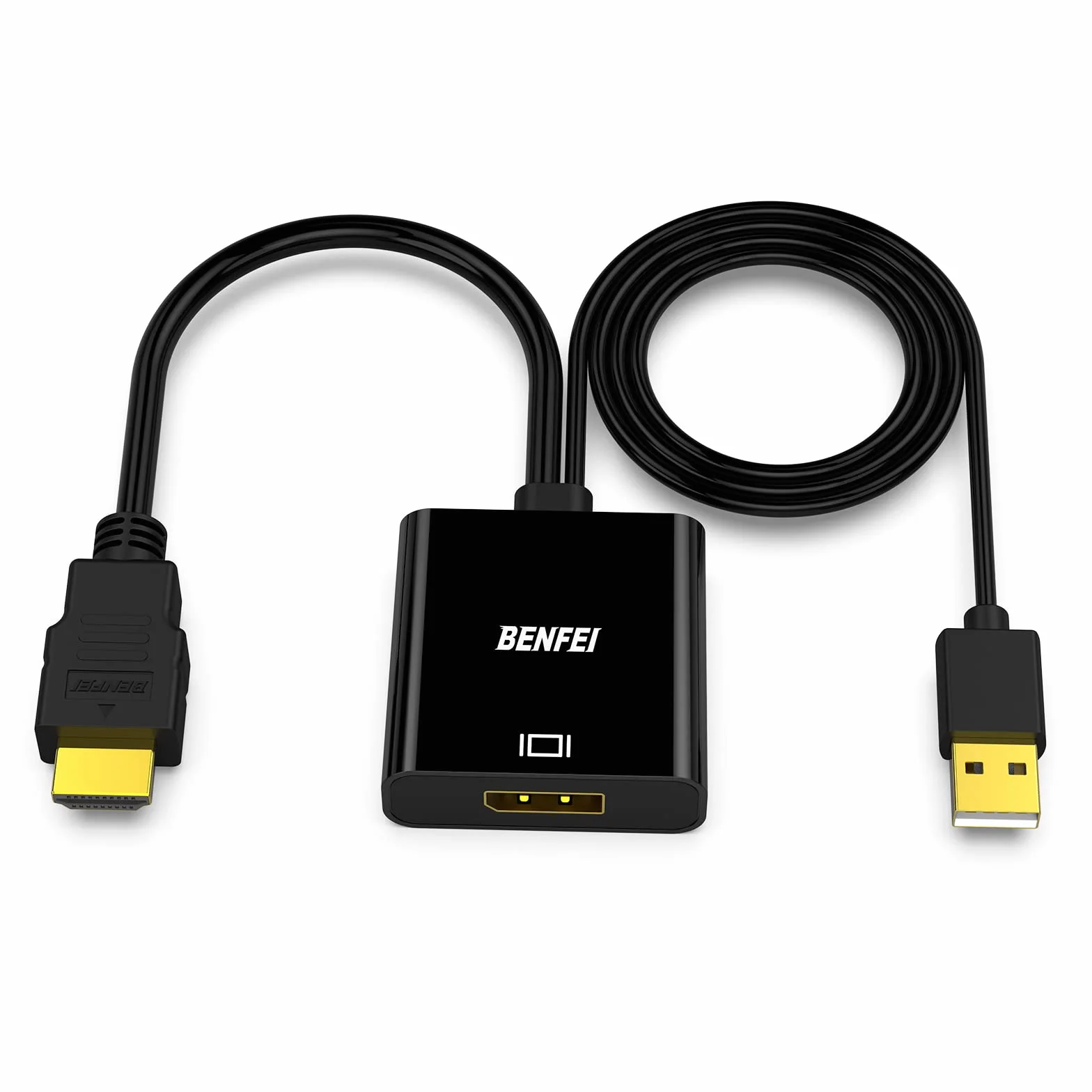 BENFEI Adaptateur HDMI vers DisplayPort, Convertisseur HDMI vers DP avec Audio pour Ordinateur Portable