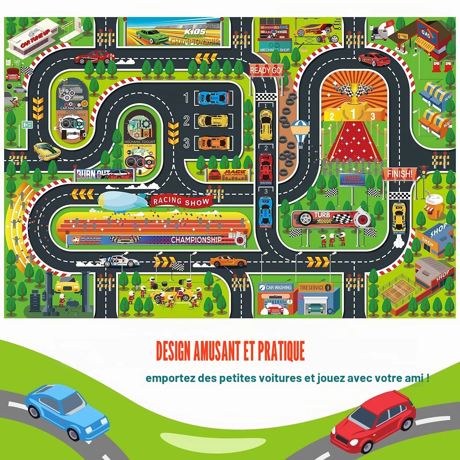 Oriate Tapis de Jeu pour Enfants, Tapis de Simulation Sécurisé pour Chambre