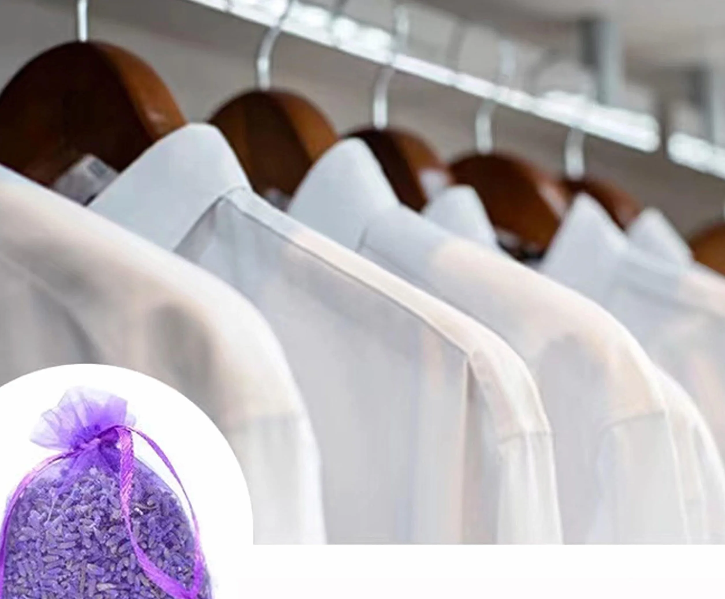 Anti-Insectes Anti-Mites Lavande 100% Naturelle 25 Pièces pour Vêtements Armoires
