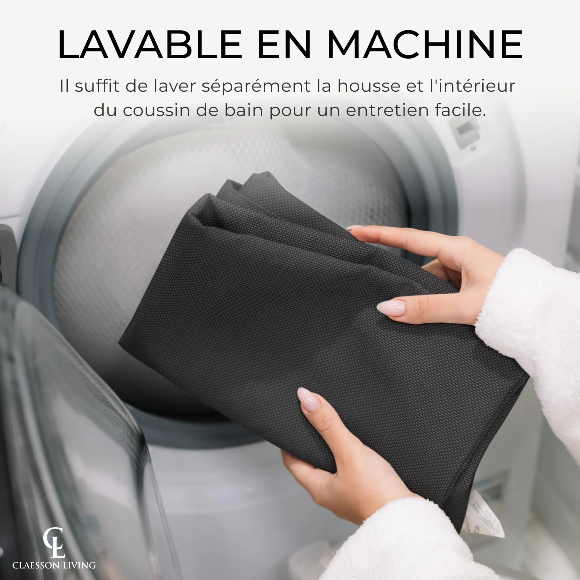 Coussin Baignoire Adulte, épais et Confortable, pour Le Soutien de la tête, du Cou et du Dos. Coussin de Baignoire Lavable, séchage Rapide, idéal pour Bain Relaxant à la Maison - Gris Foncé