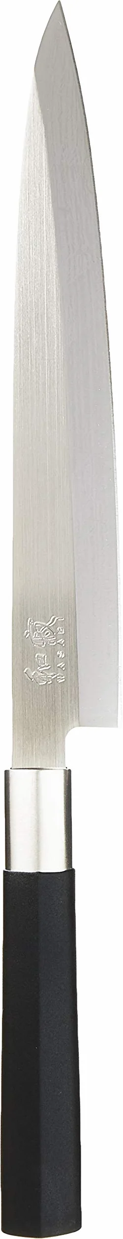 KAI Wasabi Black Yanagiba - Longueur de lame de 21,0 cm - acier inoxydable poli 6A/1K6 58 (±1) HRC - manche en polypropylène noir - couteau à sushi, couteau à sashimi - Fabriqué au Japon
