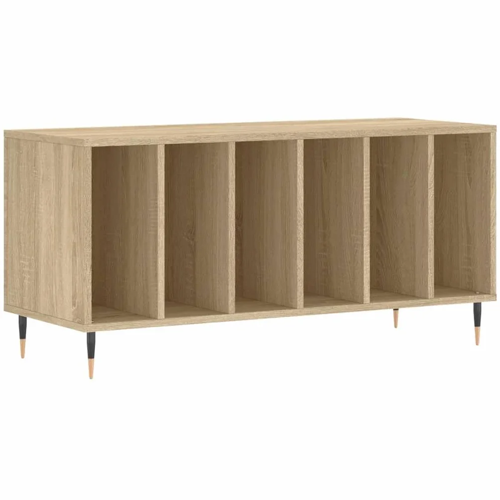 vidaXL Armoire à Disques, Support de Tourne-Disque, Armoire Latérale avec Rangement, Buffet de Salon, Moderne, Chêne Sonoma Bois d'Ingénierie