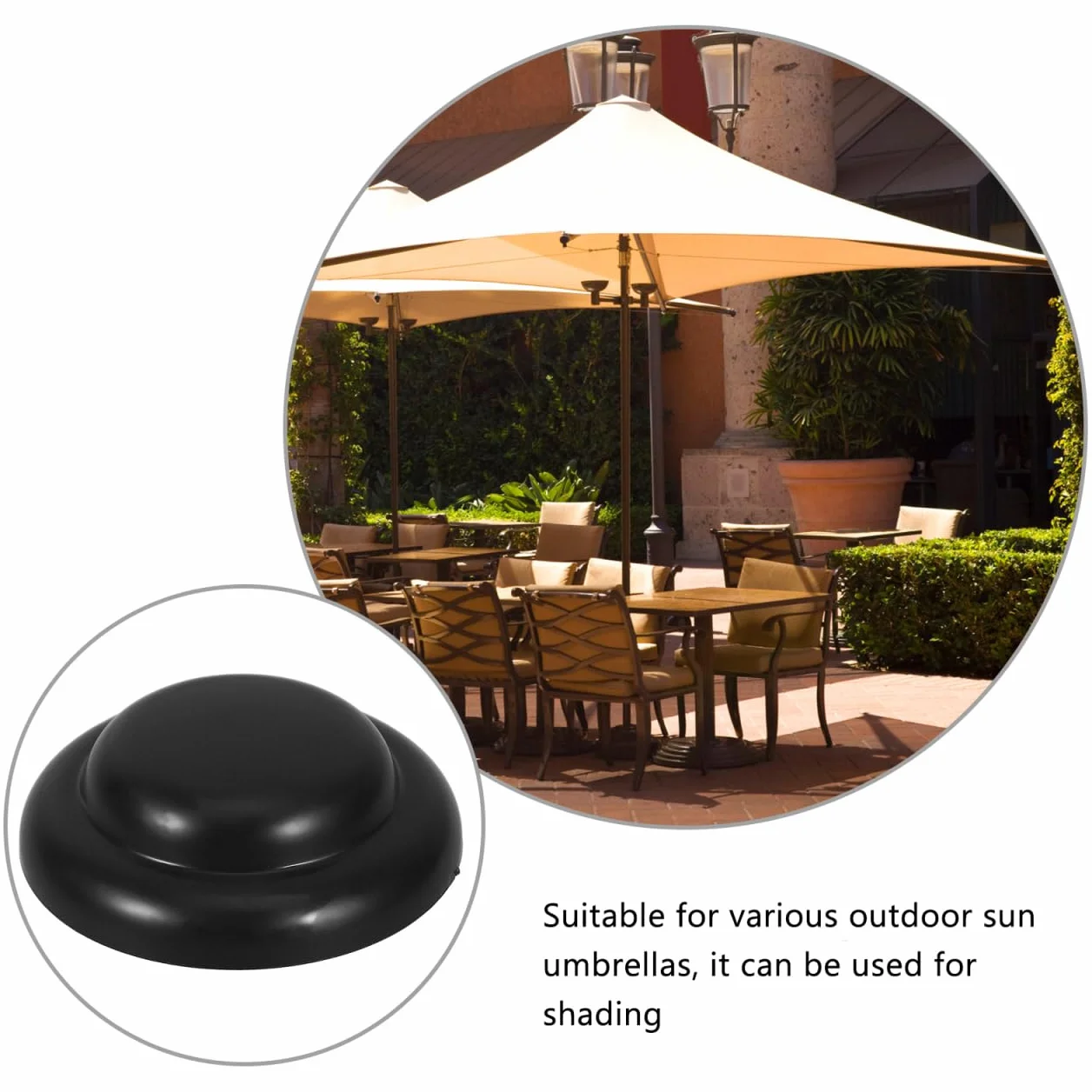 Mobestech Parasol Remplacement 9x9x1 Pouces Protection Soleil Pluie Vent Accessoire Extérieur