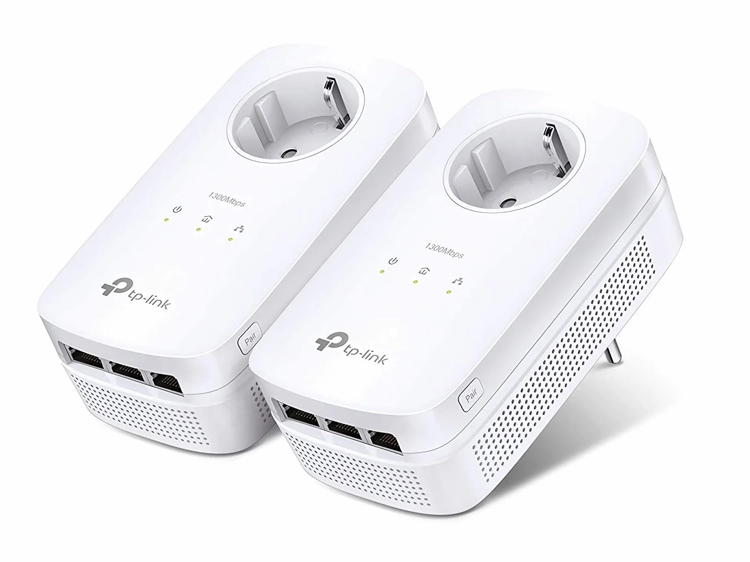 TP-Link TL-PA8030P KIT | Zestaw powerline AV1300 z 3 portami Gigabit | Gniazdko sieciowe | Technologia MIMO | Prędkość do 1300 Mb/s