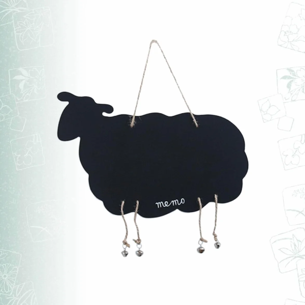 Sewroro Tableau Noir Suspendu en Bois Double Face Motif Mouton Panneau Décoratif Mural pour Maison