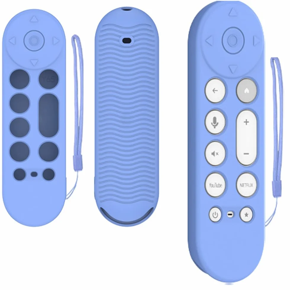 Boîtier de Télécommande Silicone pour Google TV Streamer 4K 2024 Voice Remote, Coque Antidérapante
