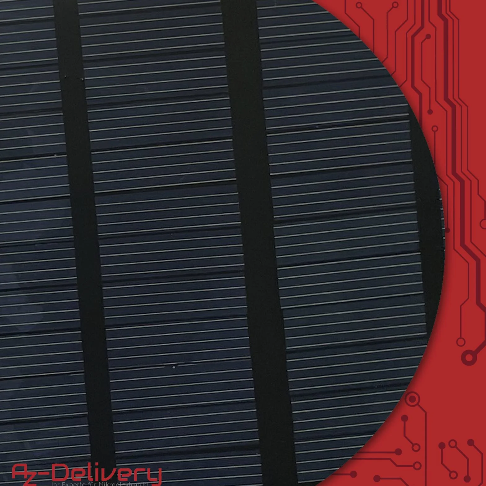 AZDelivery Moduł solarny, polikrzem, mini panel słoneczny 5 V, 1,5 W, mały panel słoneczny, przenośny system do ładowania baterii, telefonów komórkowych z wodoodpornej żywicy