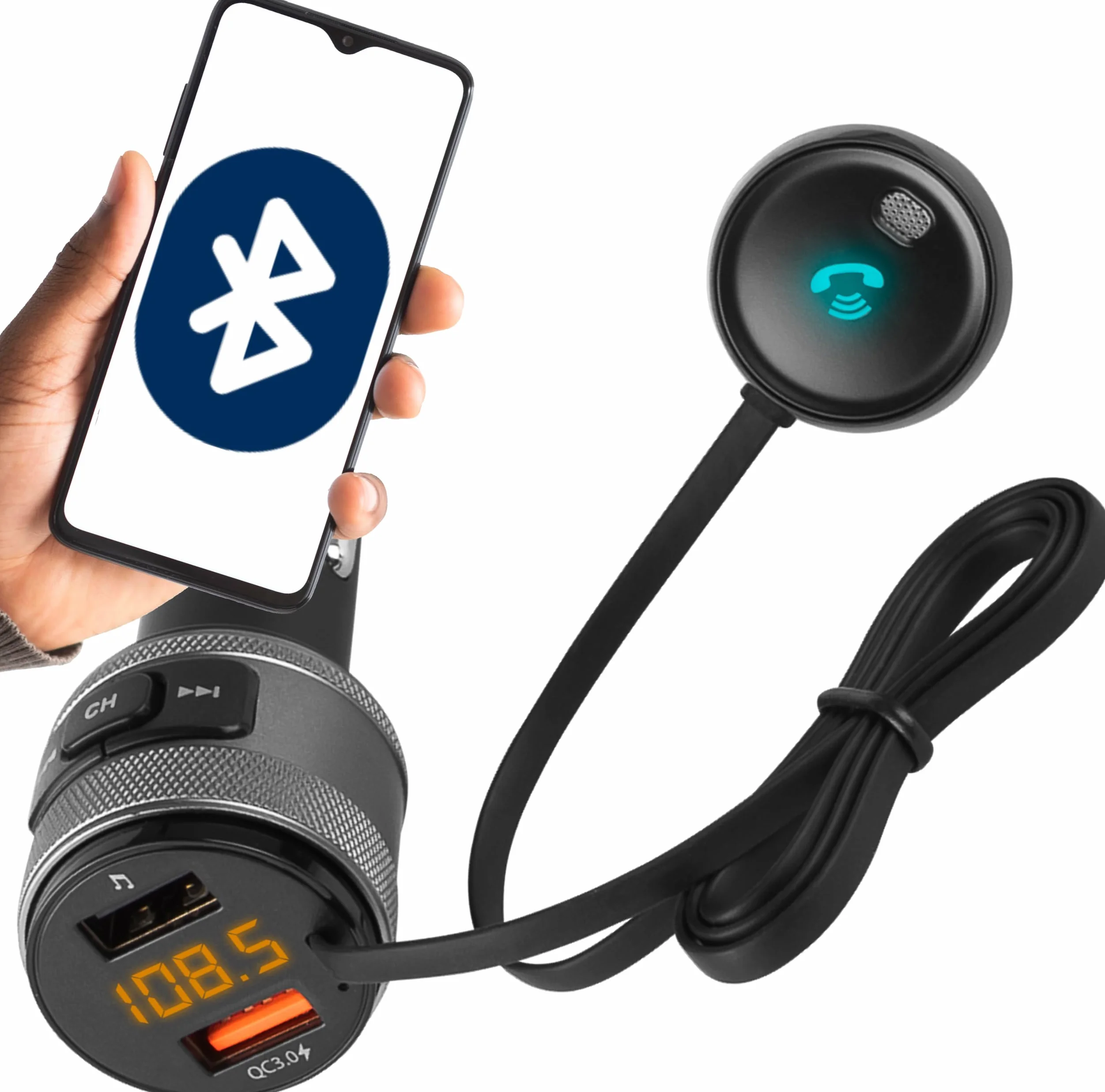 BLOW Transmiter Bluetooth ładowarka głośnomówiący