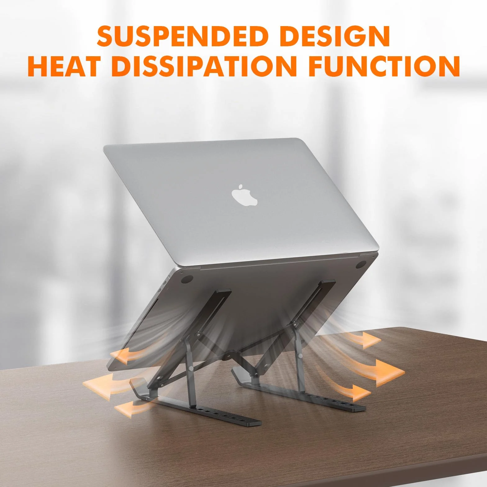 GRIFEMA Support Ordinateur Portable Réglable 7 Angles, Pliable en Aluminium pour 10-15.6'' Laptops
