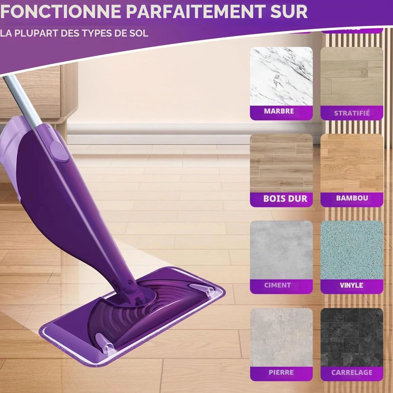 Lingettes Reutilisable Swiffer WetJet Wood, Serpillières Microfibre Remplacement, Chiffon Rechange Wet Jet Balai Spray