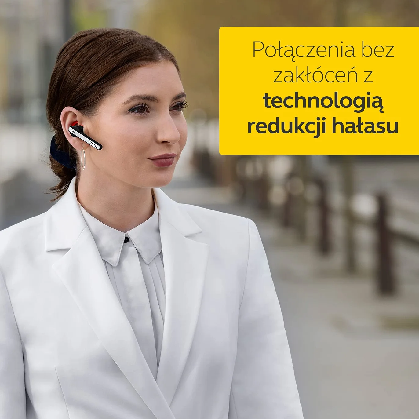 Jabra Talk 45 mono zestaw słuchawkowy – bezprzewodowe telefonowanie, podcasty i muzyka lub odczyt GPS – srebrny