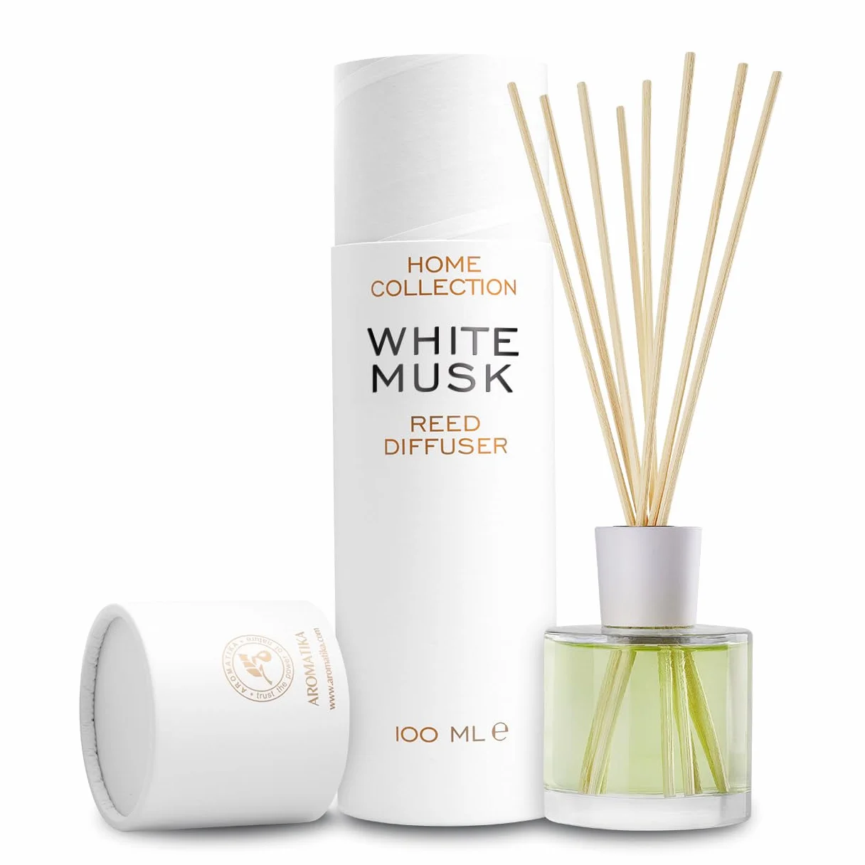 Diffuseur de Parfum Musc Blanc 100 ML - Fraîche et Durable - Assainisseur d'Air - Aromathérapie