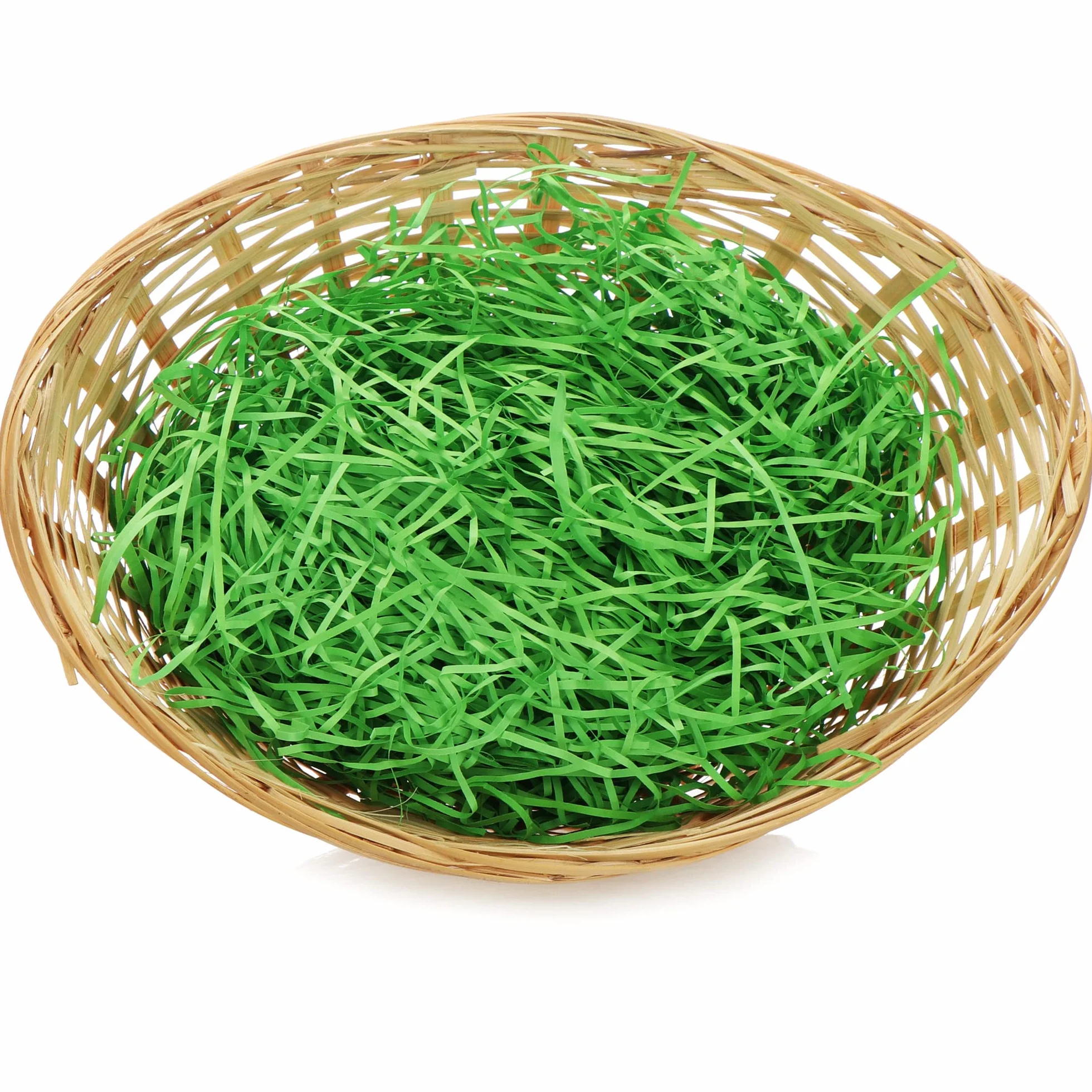 COM-FOUR 10x panier en raphia naturel pour décoration de Pâques - nid de Pâques - ovale 11,5 cm