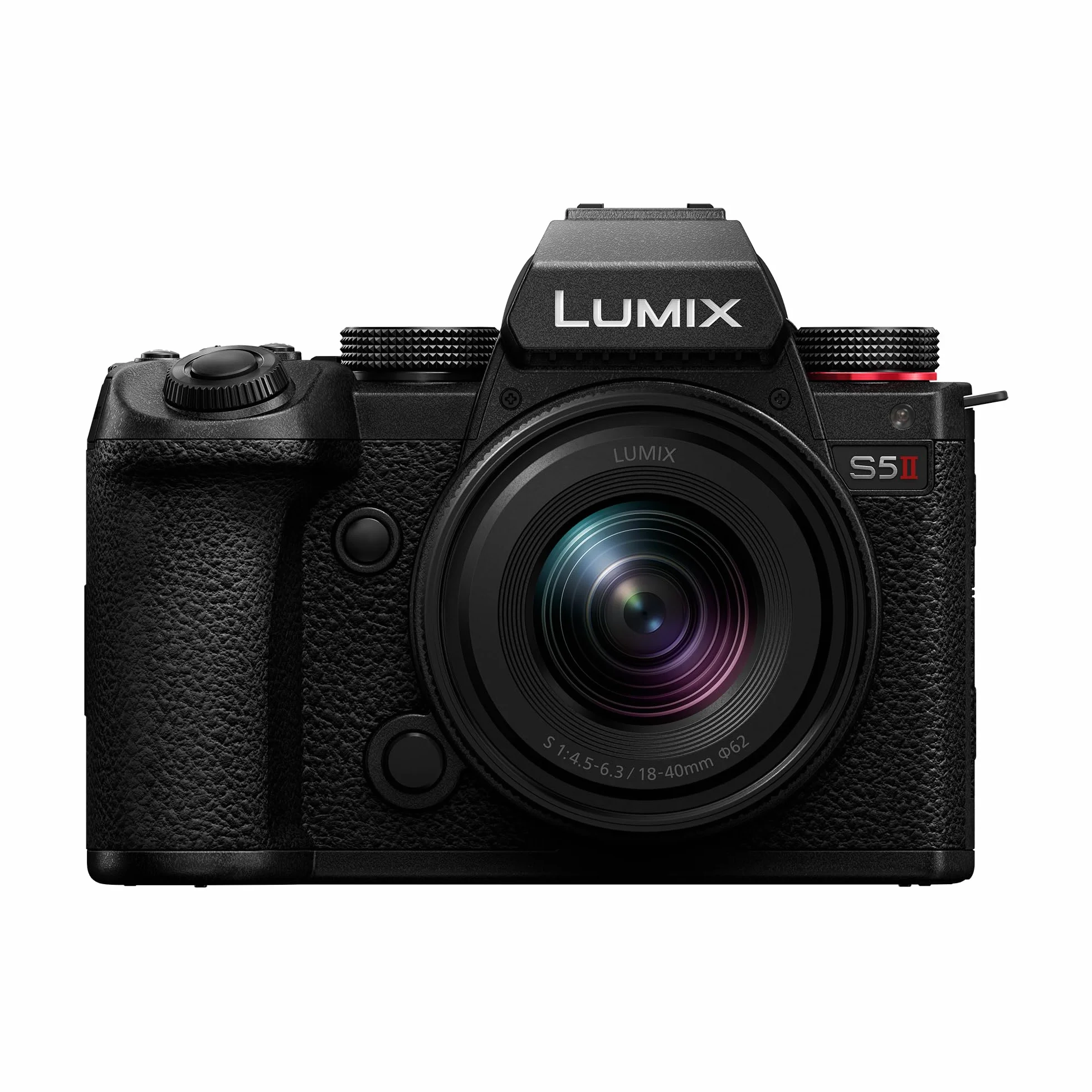 Panasonic Lumix DC-S5 II, Pełnoklatkowy aparat bezlusterkowy, z Obiektywem S-R1840E 18-40mm S, 4K 60P i 6k 30P, Flip screen, Wi-Fi, Phase Hybrid AF 179 pól, Active IS, Czarny