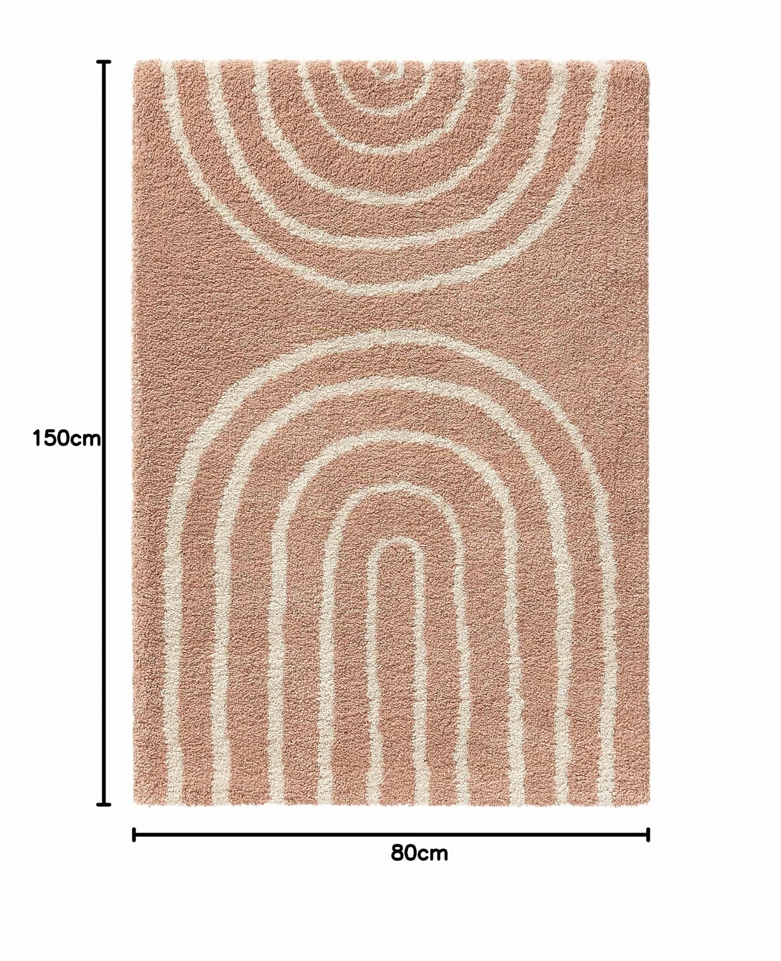 Tapis Enfant Gobi Rose 80x150 cm Lytte Rectangulaire Fausse Fibre Motifs Bebe Scandi Facile Entretien