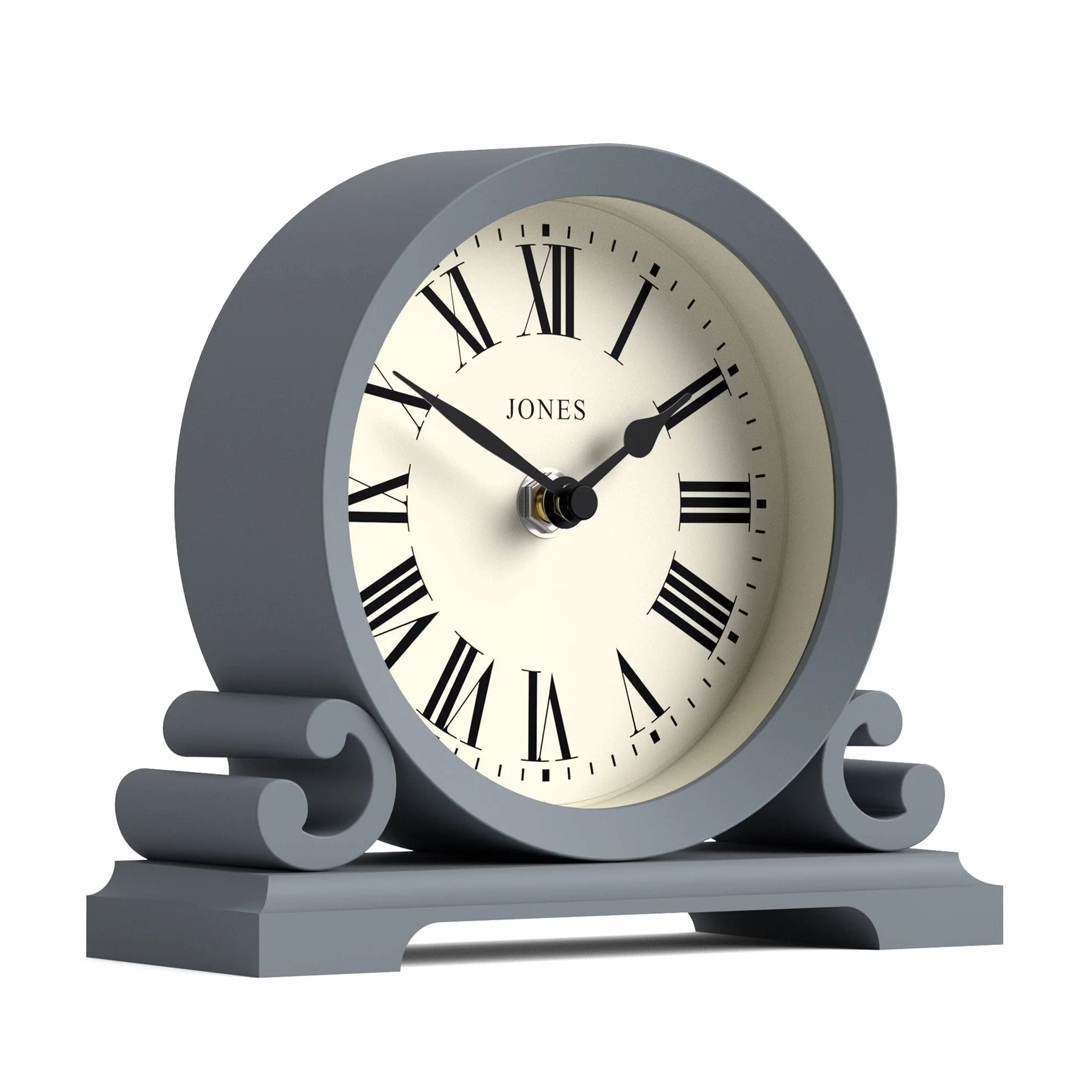 JONES CLOCKS® Horloge de cheminée Saloon Petit Design Traditionnel à Double Volute Marine française Chiffres Romains