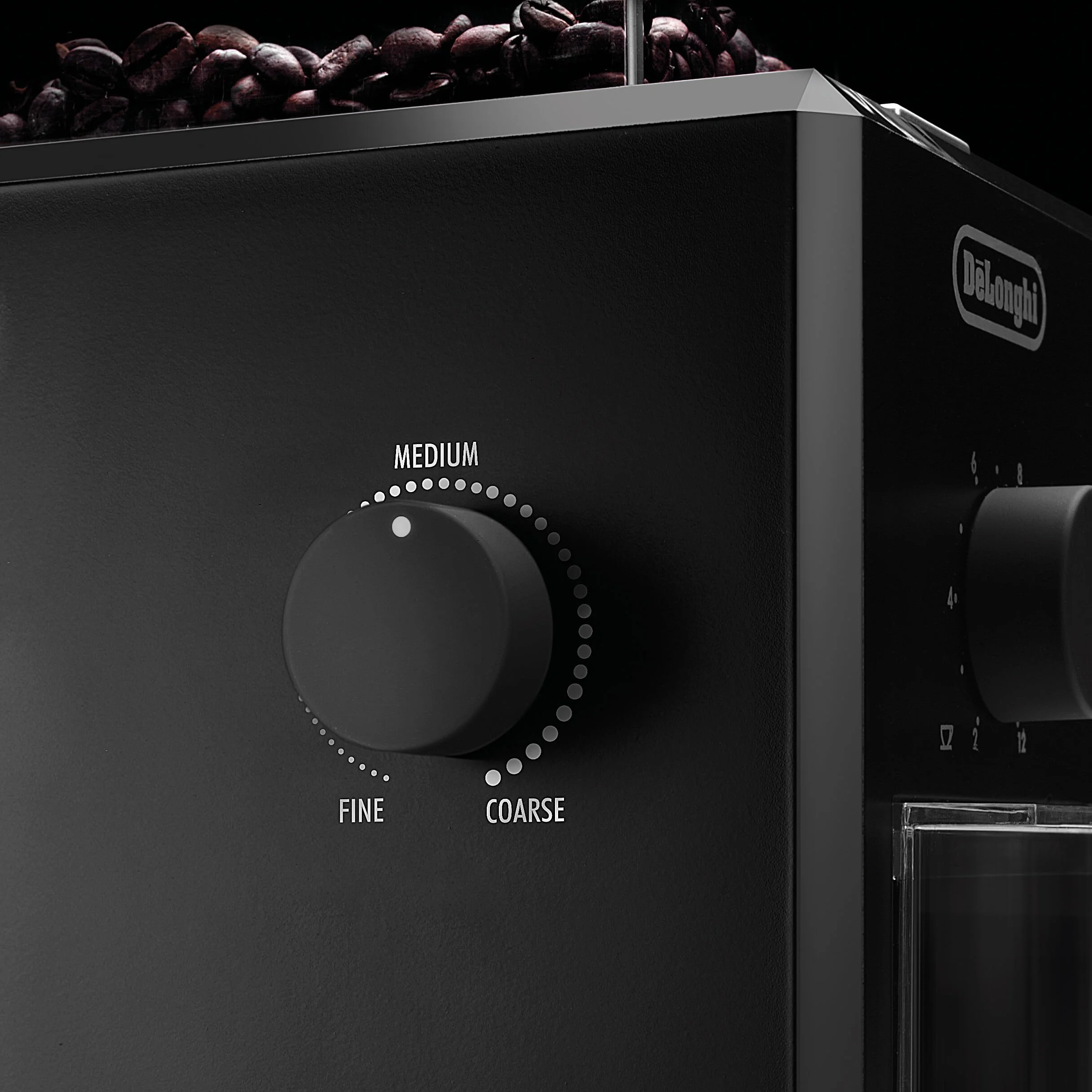 De'Longhi KG79 Moulin à Café Electrique, Broyeur pour Grains de Café avec Réservoir d'une Capacité de 120 g, 110 W, Noir