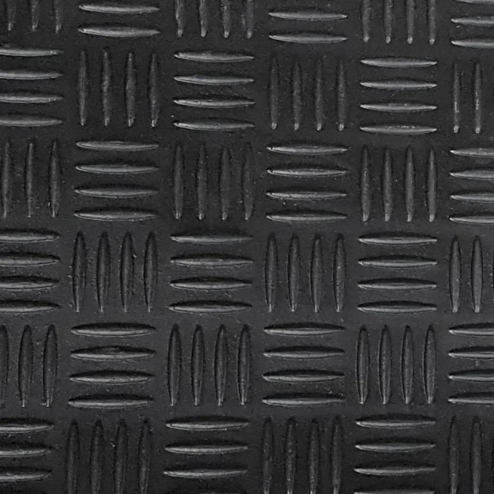 Tapis d'escalier en caoutchouc IVOL 25 x 75 cm tôle larmée