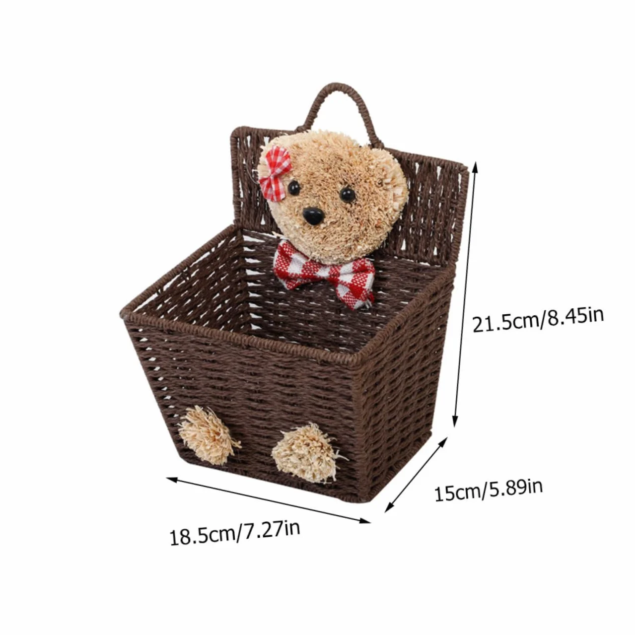 Panier Suspendu en Saule Mignon Osier Rangement Ménager Multifonctionnel Maison Restaurant