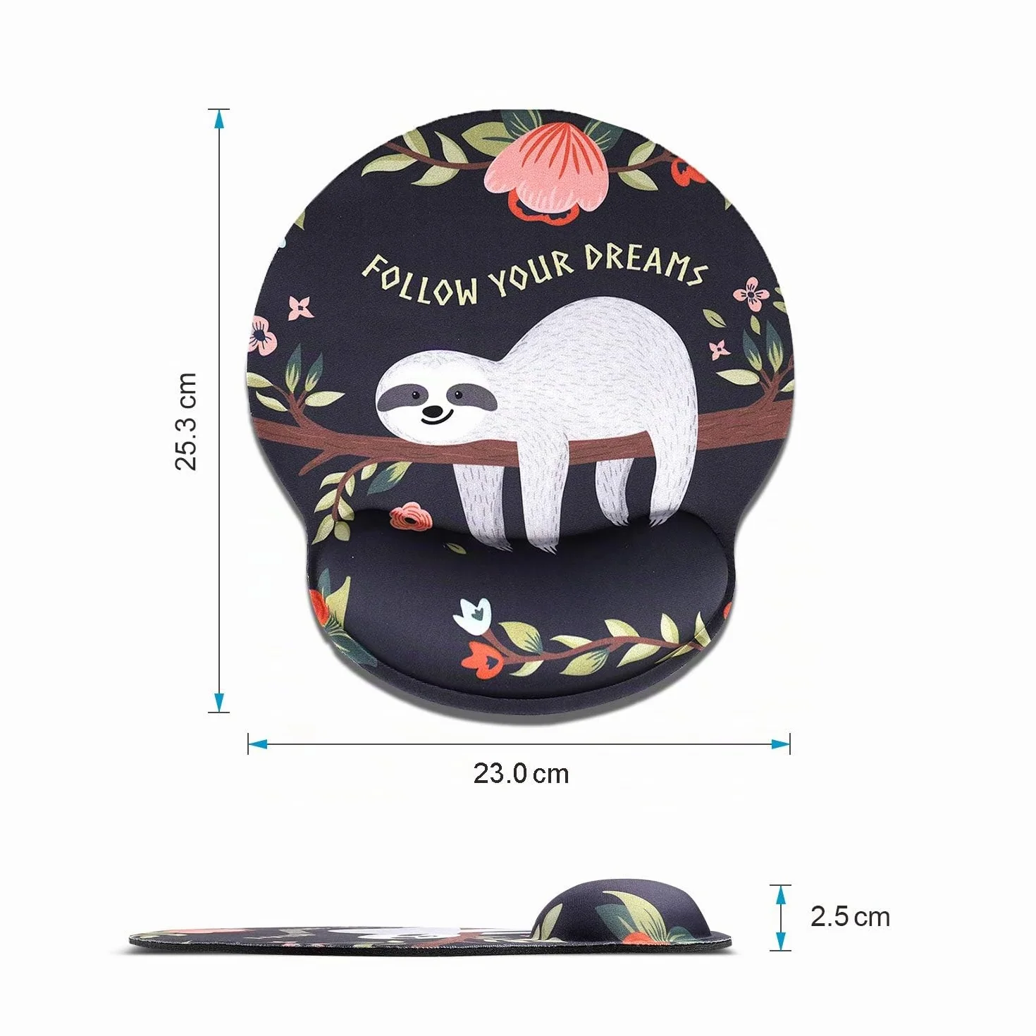 AOKSUNOVA Tapis de Souris Ergonomique Repose-Poignet en Mousse Mémoire