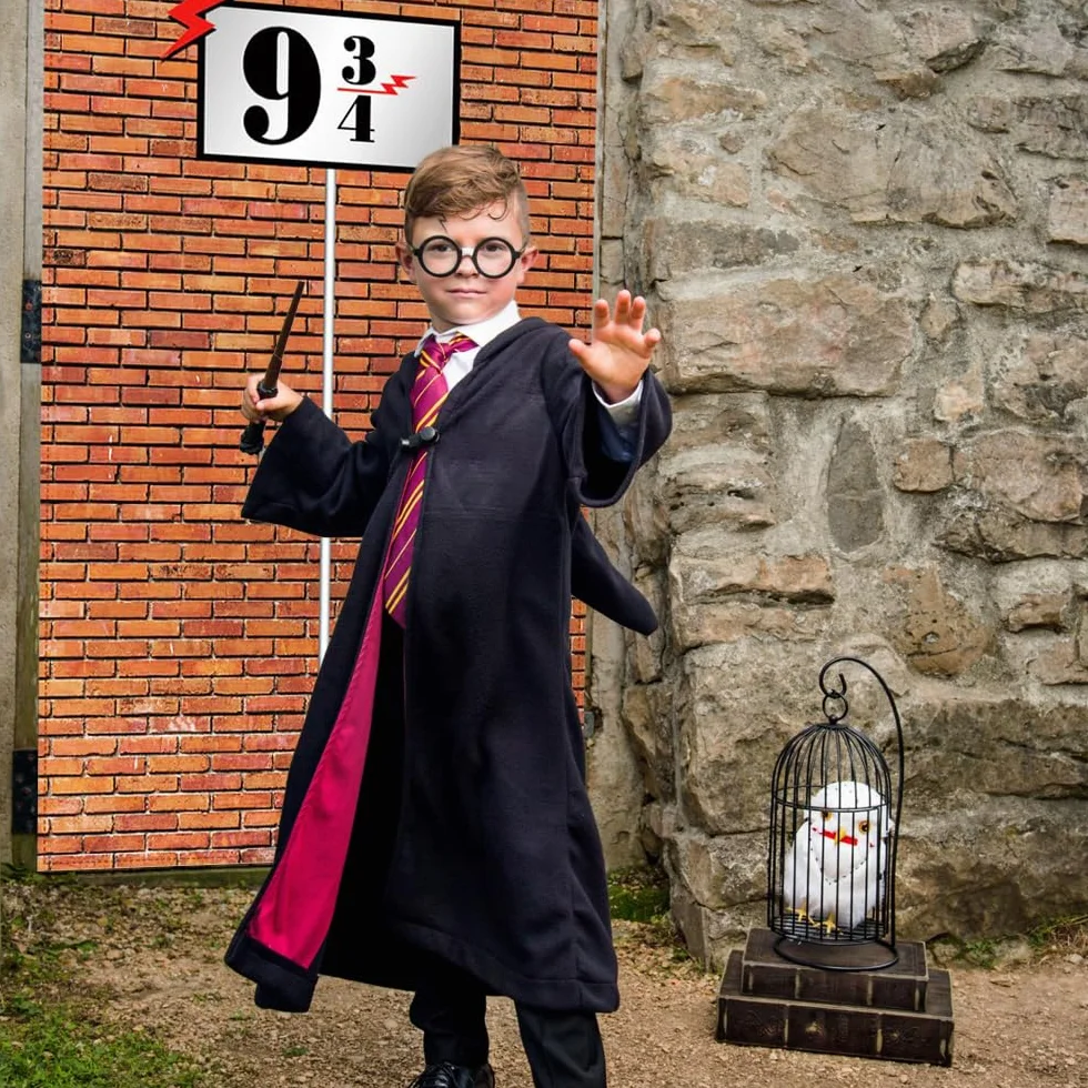 Fond Mur de Briques 9 et 3/4, Rideaux de Porte pour Fête d'Anniversaire Thème de Décor de Sorcier