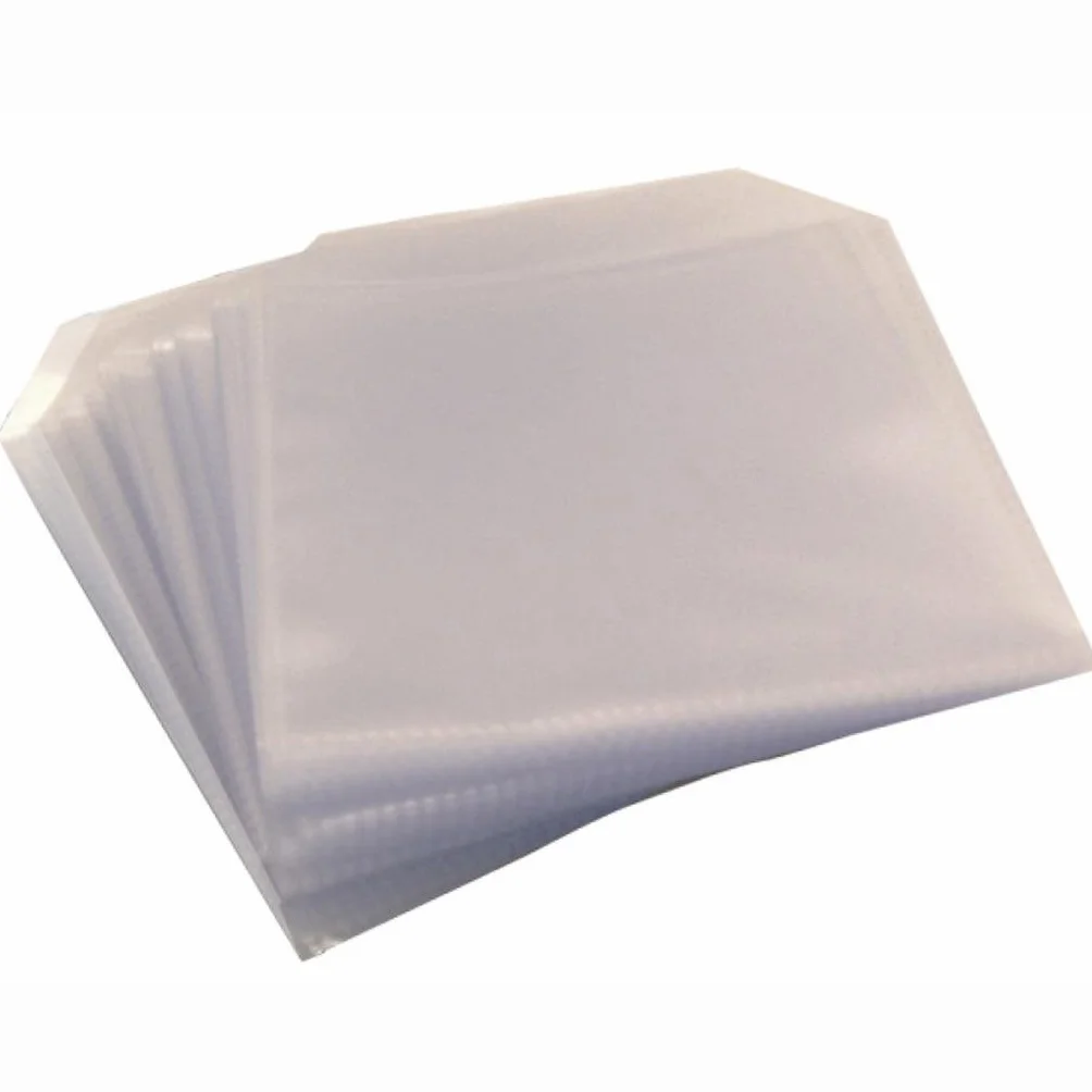 Clair CD DVD Disc Wallet 150 Micron Couvercle Plastique - Paquet de 50