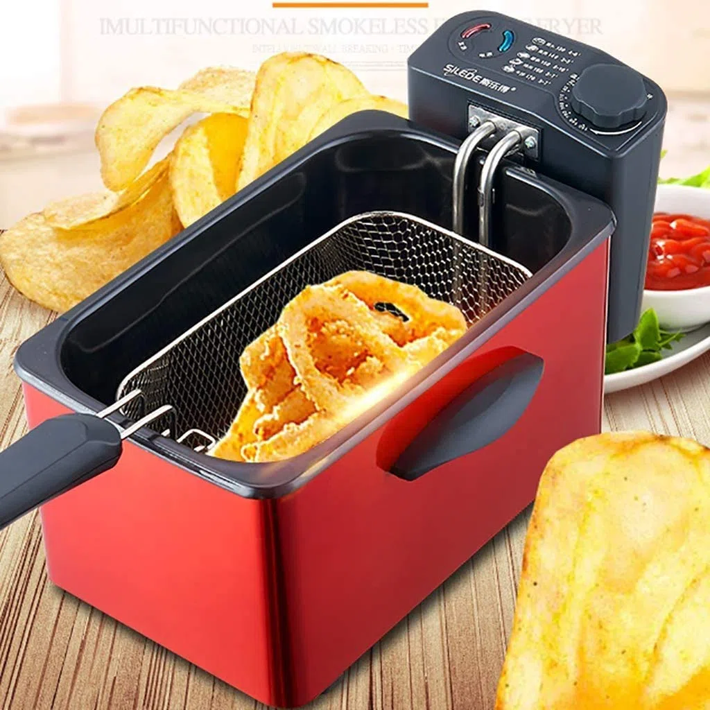 Friteuse Profonde en Acier Inoxydable, Facile à Nettoyer, friteuse, Filtration de l'huile