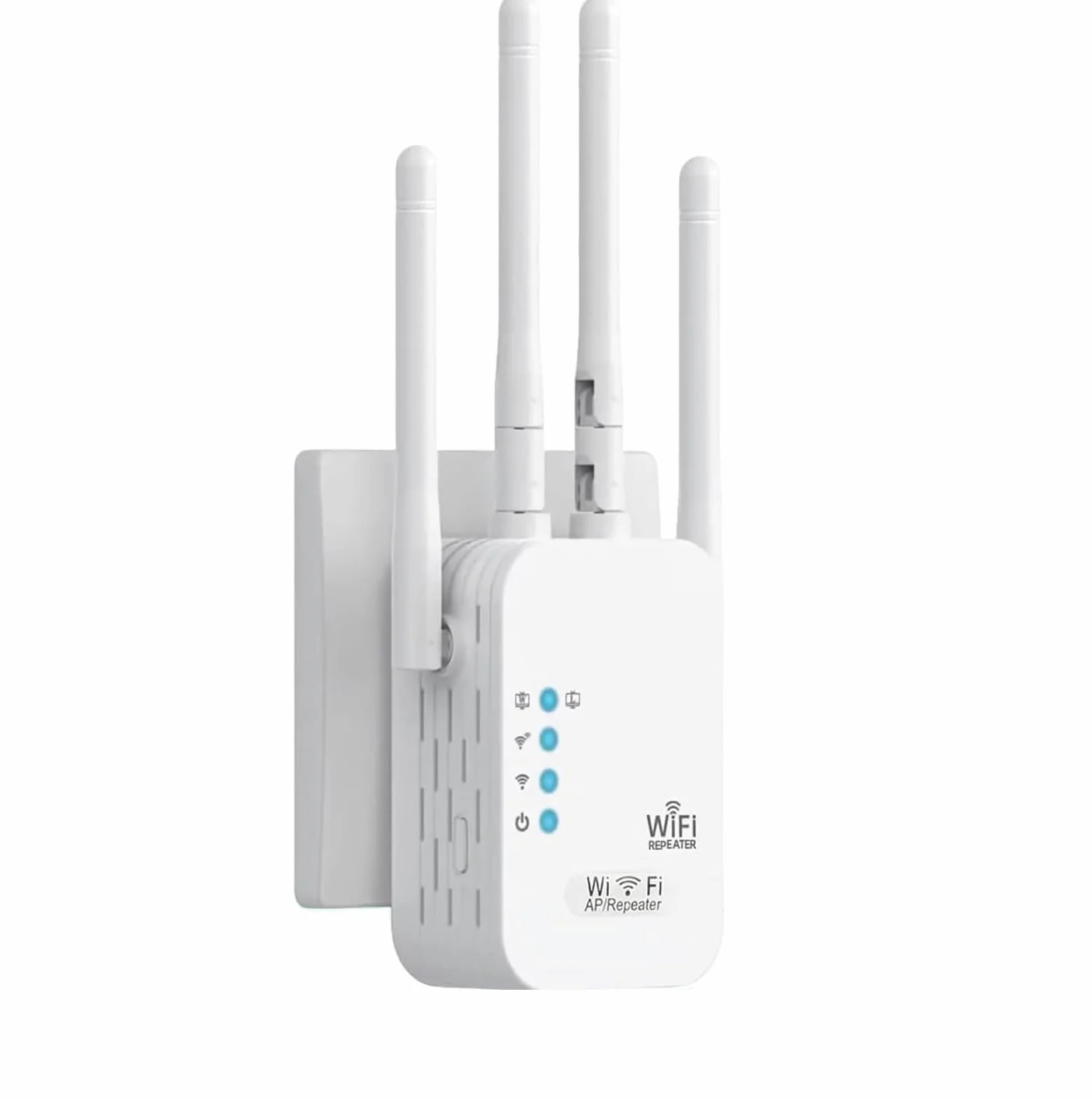 Répéteur WiFi 1200Mbps Amplificateur WiFi 4 Antennes 2.4GHz 5GHz Port Ethernet Gigabit Compatible Toutes Box Internet Couvre 1200m²