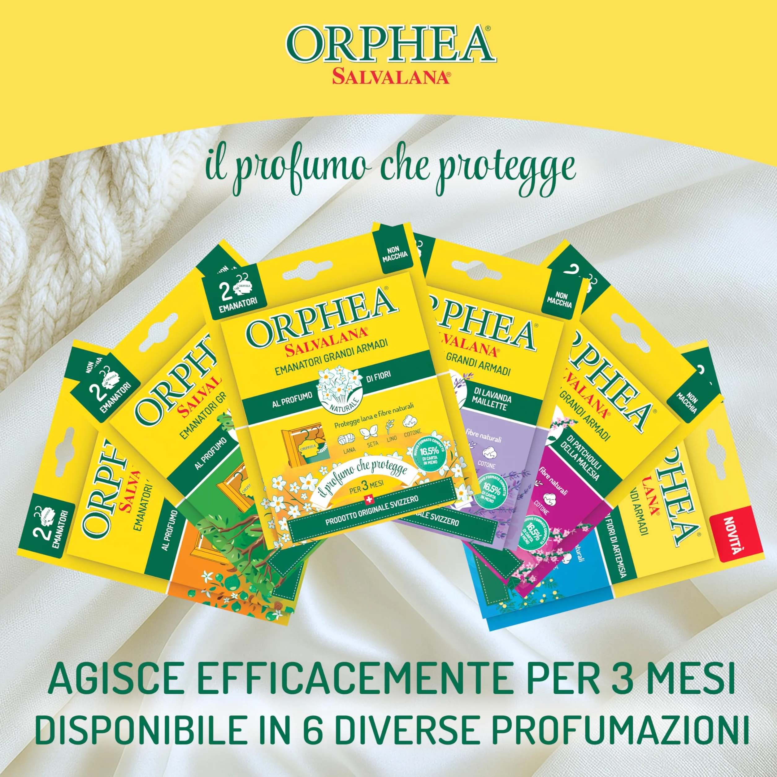 Orphea Lot de 2 draps Salvalana protection laine fibres naturelles parfum bois de santal bergamote