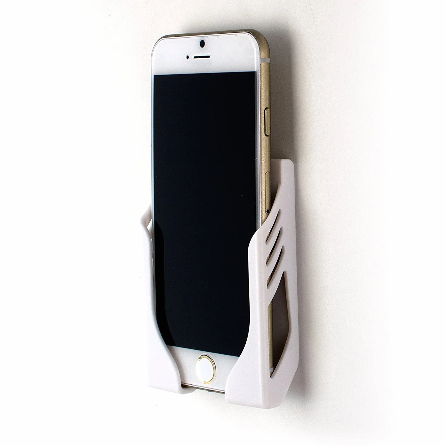 Dockem Uchwyt ścienny do iPhone 12, 12 Pro, Pro Max, 12 Mini, 11, 11 Pro, 11 Pro Max, XS, XS Max, XR, X, 8/7/6S/6, 8/7/6 Plus z paskami samoprzylepnymi 3M - Koala mocowanie ścienne bez uszkodzeń