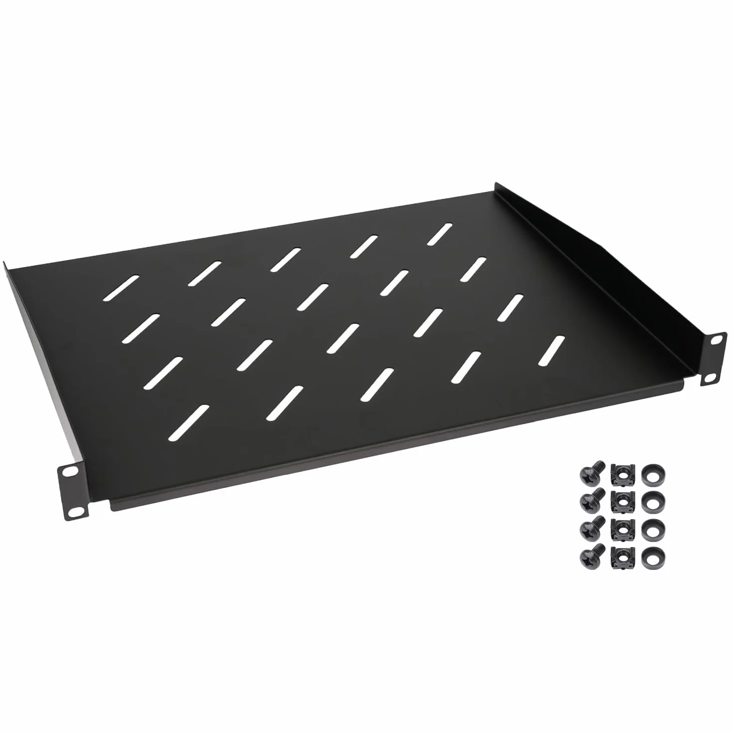 Étagère pour Armoire Serveur 19 Pouces 1 U Profondeur d'encastrement 350 mm Noir