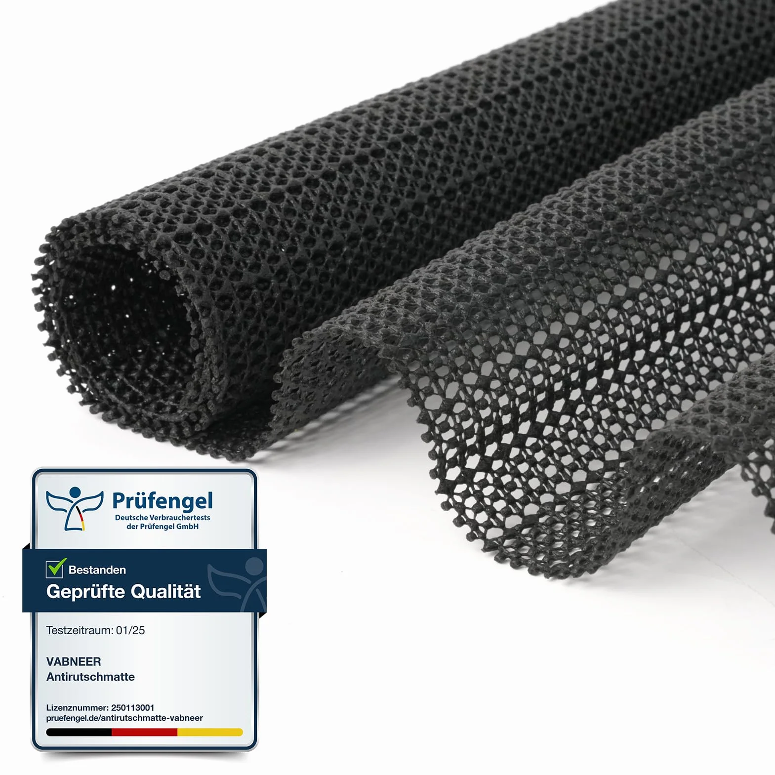 VABNEER Tapis Antiderapant 60x100cm pour Tiroirs Étagères Plateau Ustensiles de Table Noir