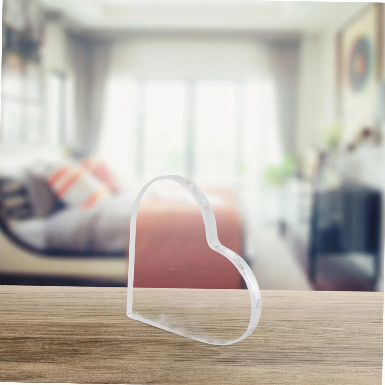 Plaque Acrylique Forme Cœur Transparente DIY pour Décoration Maison