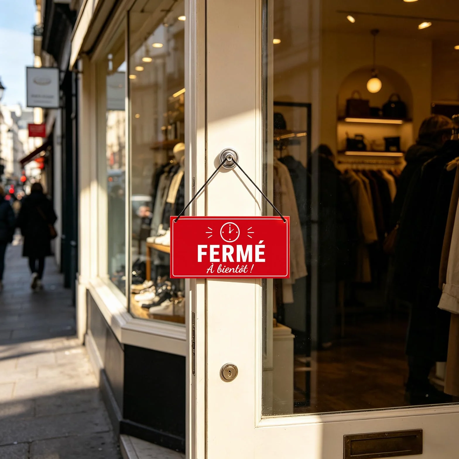 Panneau Ouvert Fermé 30x15cm Pour Store Et Boutique, Pancarte De Porte Double Avec Cordelette