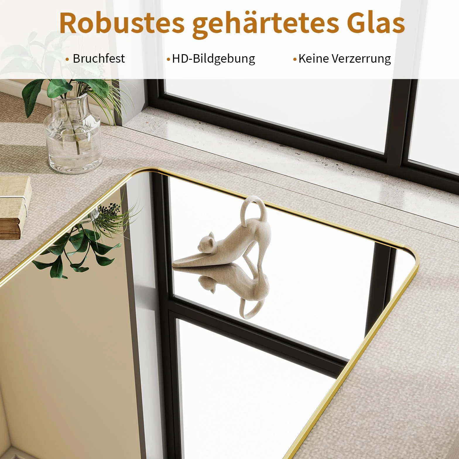 Koonmi Grand Miroir Vertical Pleine Longueur 76 x 171 cm sur Pied avec Support et Porte-manteau Mural pour Chambre