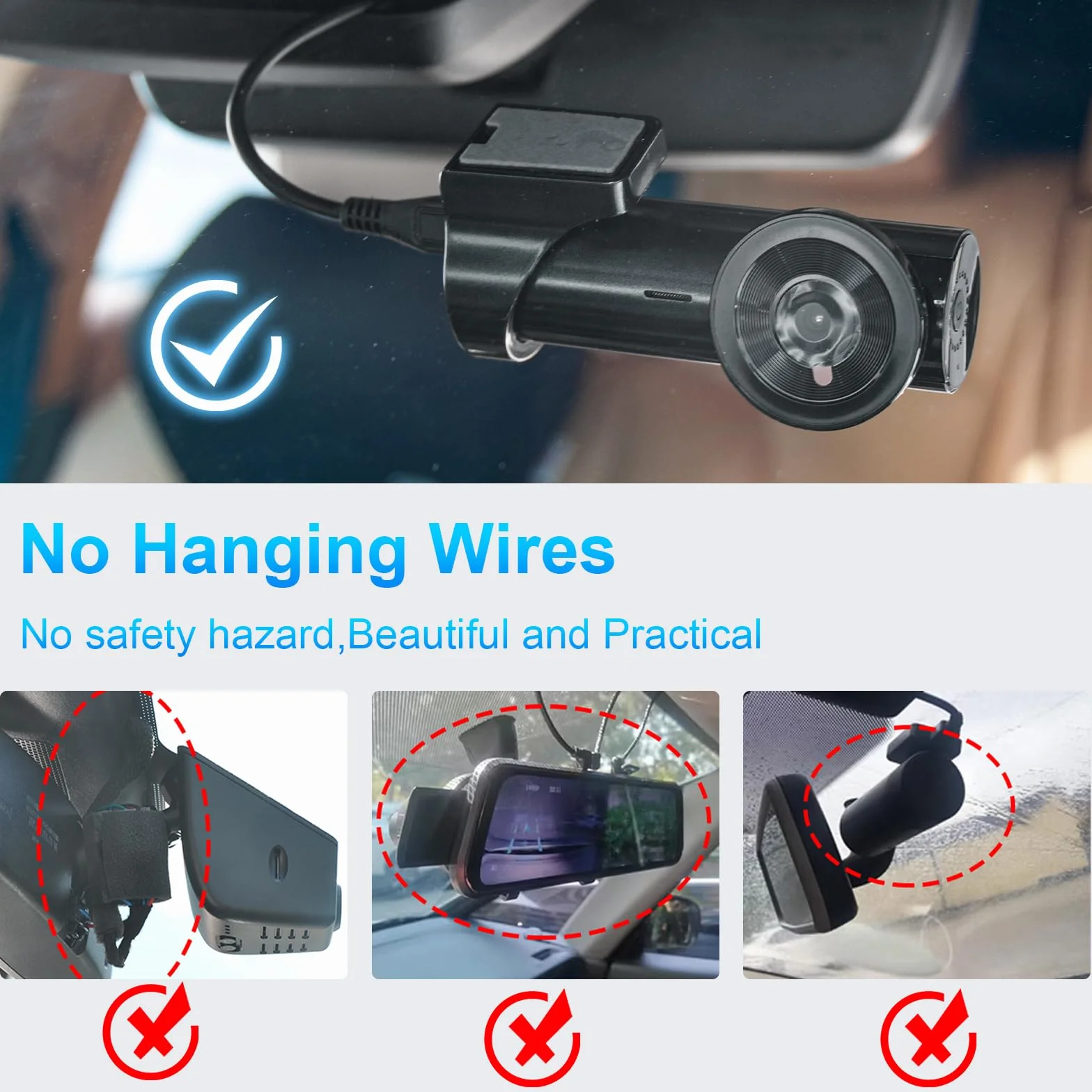 Dash Cam Power Adapter for BMW with 3-Pin Rain Sensor – Hidden Cable Kit for GPS Radar Mirror Camera, Plug & Play Fits All BMW Models with 3-Pin Rain Sensor Port