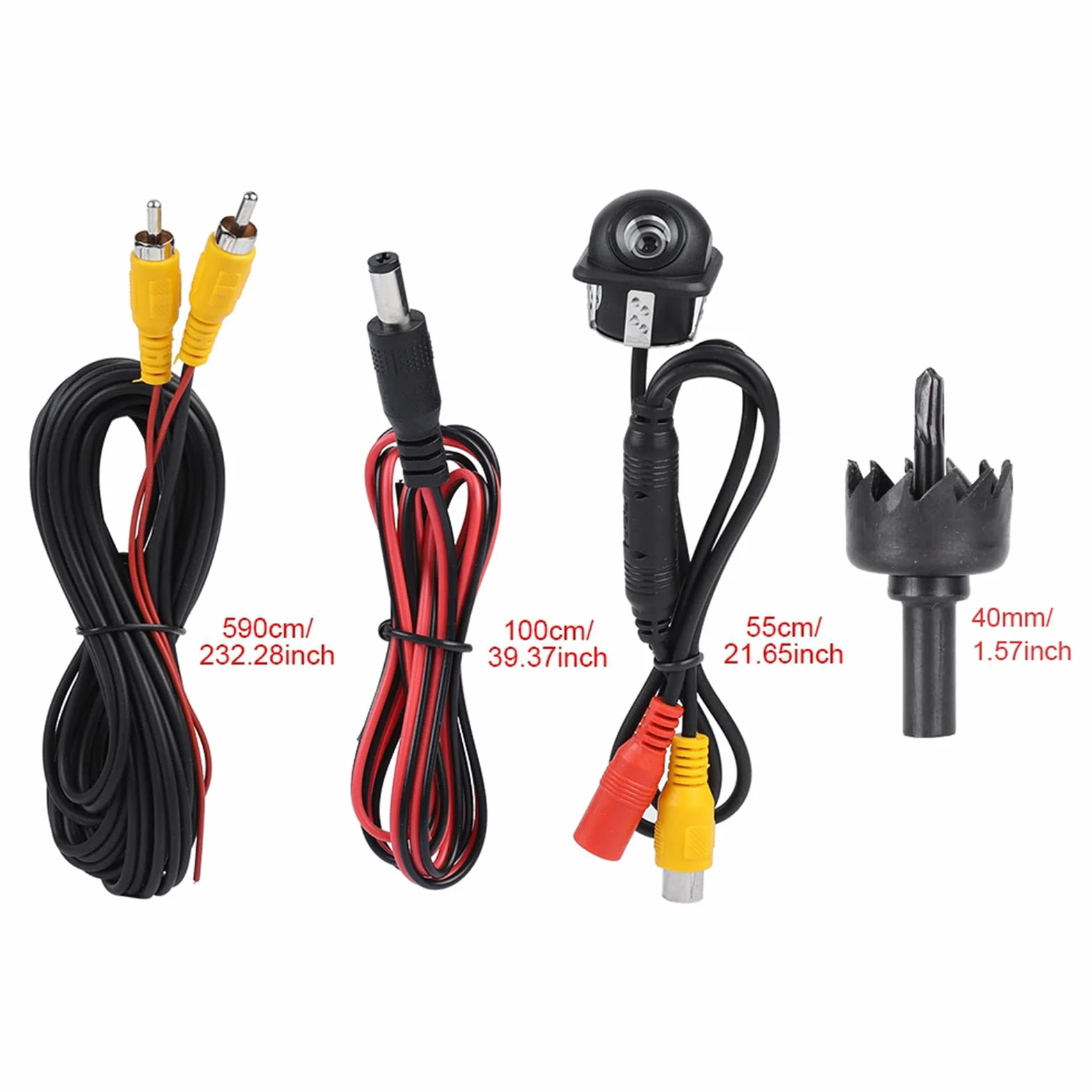 BuyWeek Kamera cofania do samochodu, kamera zapasowa, 12 V, 170°, HD, wodoszczelna kamera noktowizyjna do kamperów i ciężarówek