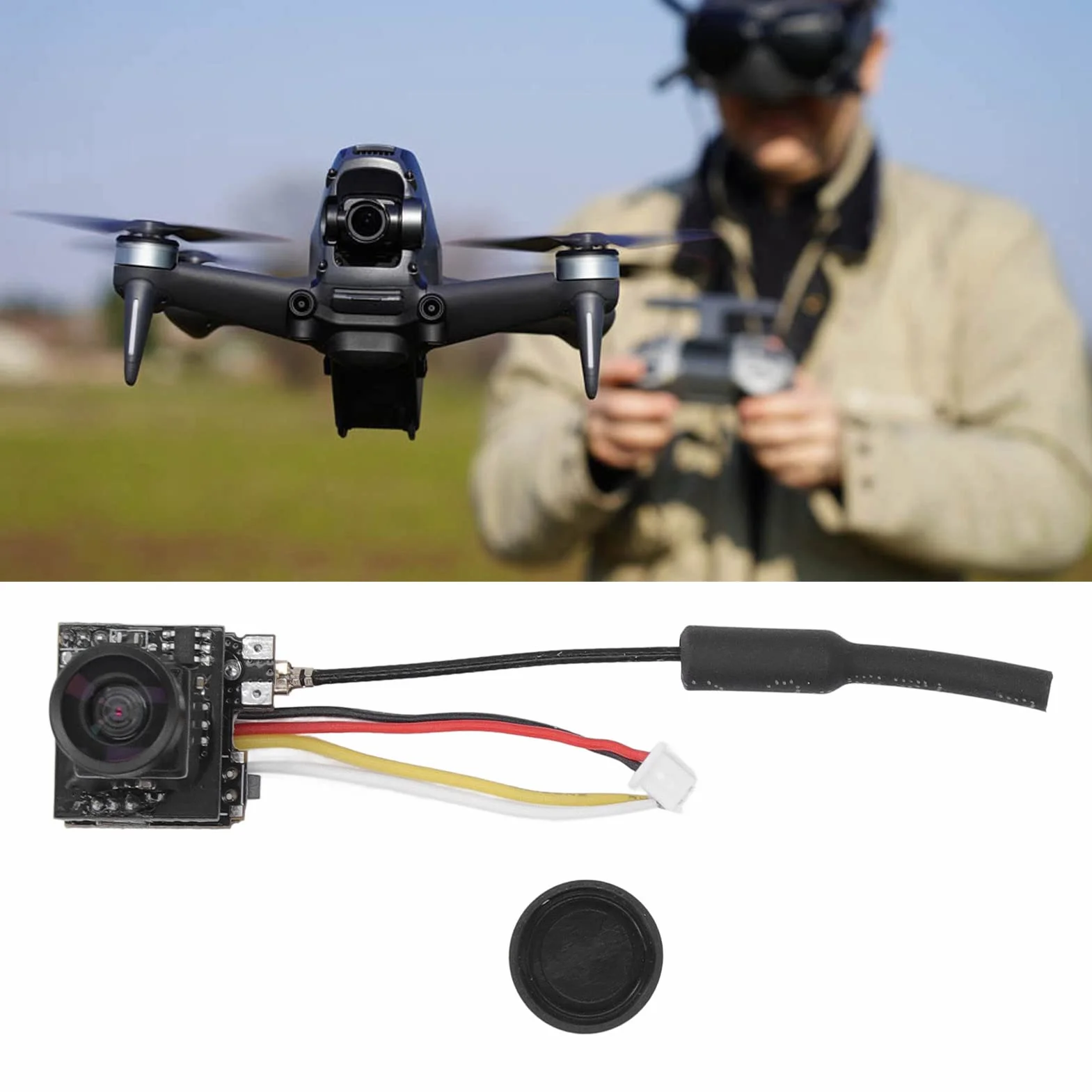 Kamera FPV 5.8G, czarna Łatwa w instalacji kamera FPV 800TVL Race Band do samochodów wyścigowych