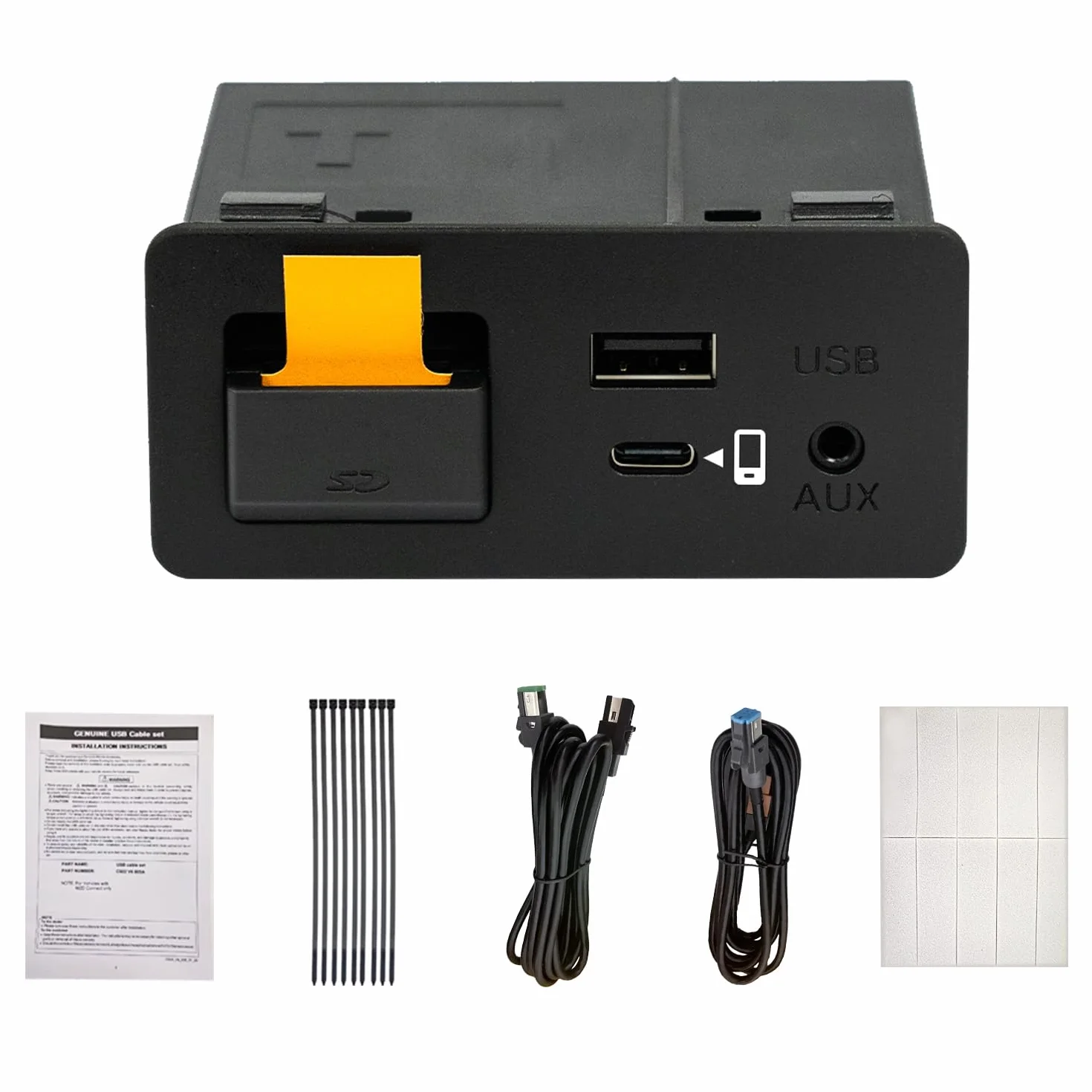 Zestaw Mazda Type-C Carplay i Android Auto Upgrade, TK78-66-9U0C OEM Media Hub dla systemu MZD CONNECT, dla Mazdy 3/6/CX3/CX5/CX9/MX5 2014-2020 (obsługa szybkiego ładowania typu c)